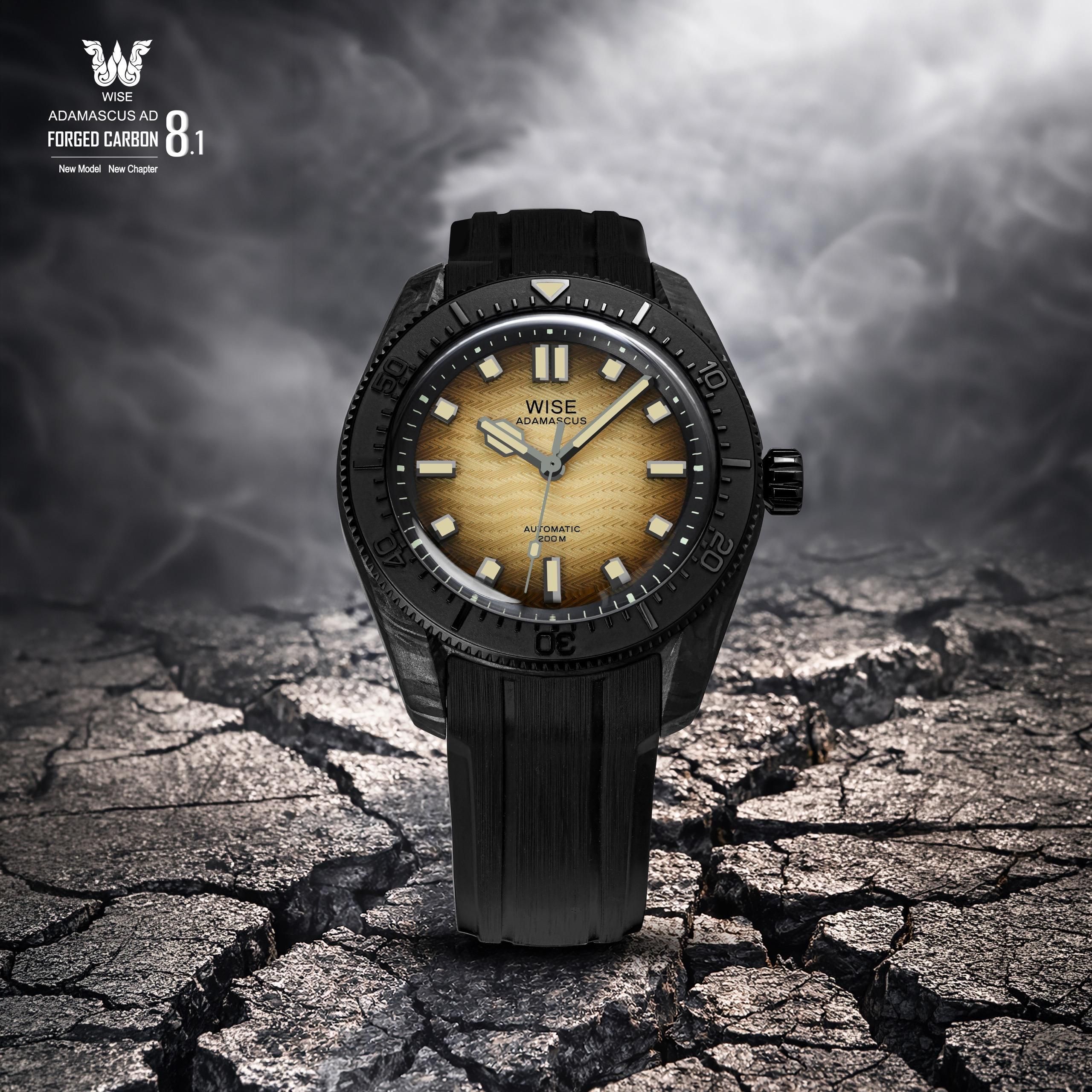 Adama amar　　　Classic Pro CWR-8 ワイヤレス WISE Adamascus AD8.1 Forged Carbon | WatchCrunch