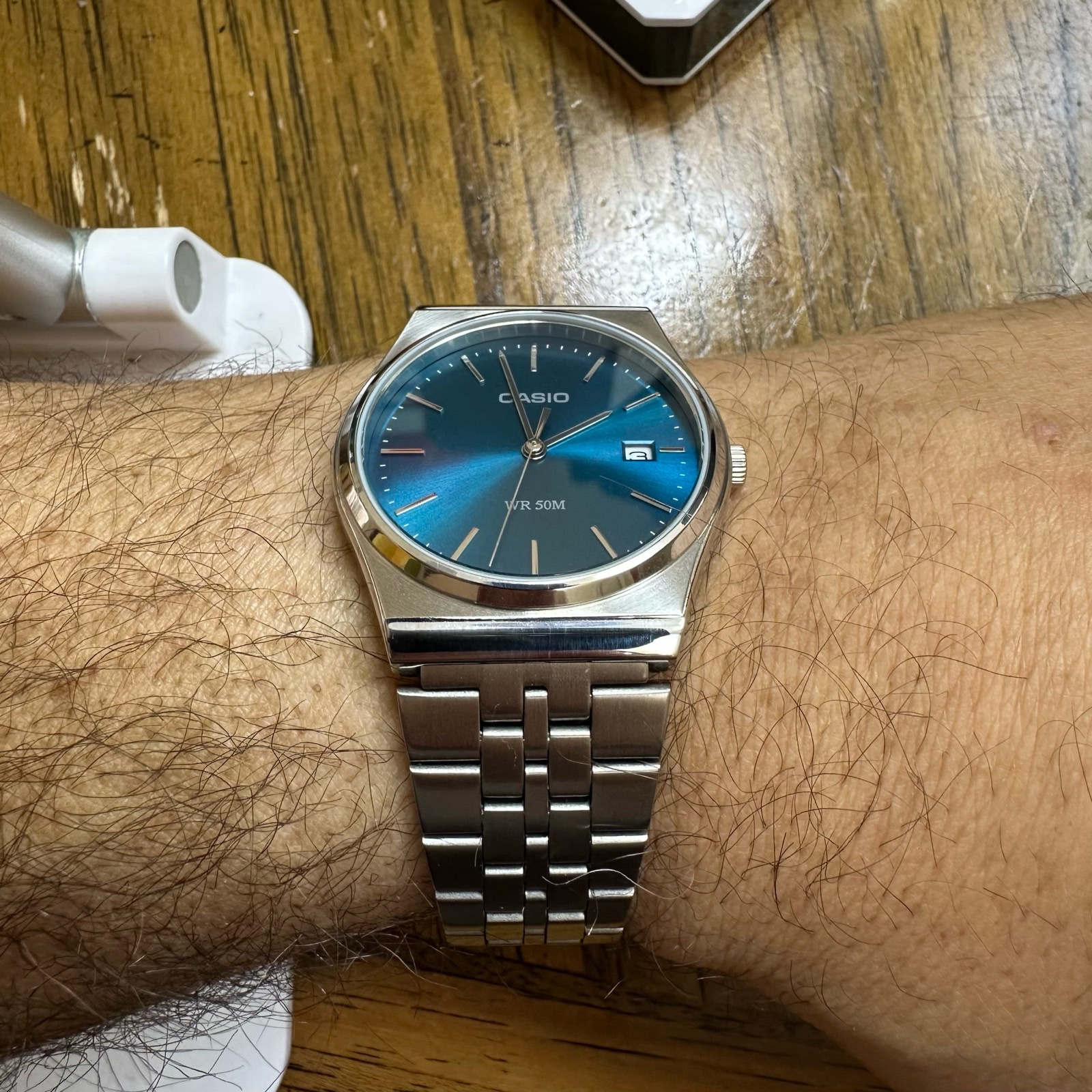 CASIO 3-hand Quartz Analog - Turquoise Blue Dial (MTP-B145D-2A2V