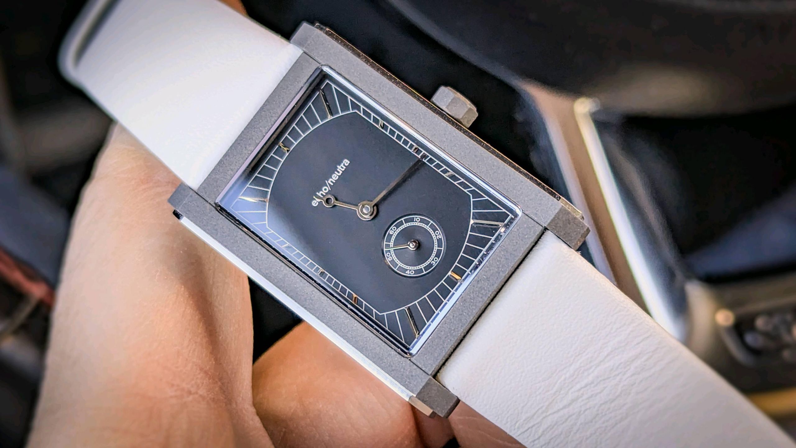 Sku0486 vintage vibe retro mini watch gold black leather strap + in a gift bag Classic 16mm Mini Grove Gold & Black Croc Leather Strap  main image 2