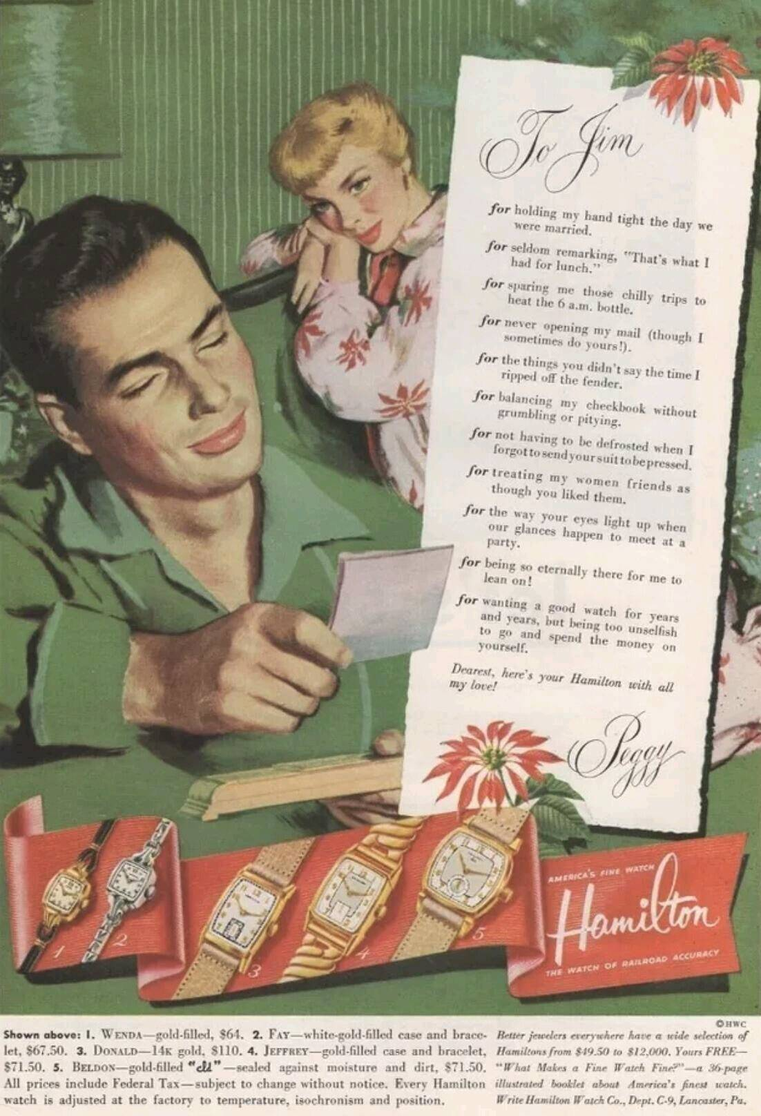 A #Hamilton watch advertisement from back in the day. | WatchCrunch
