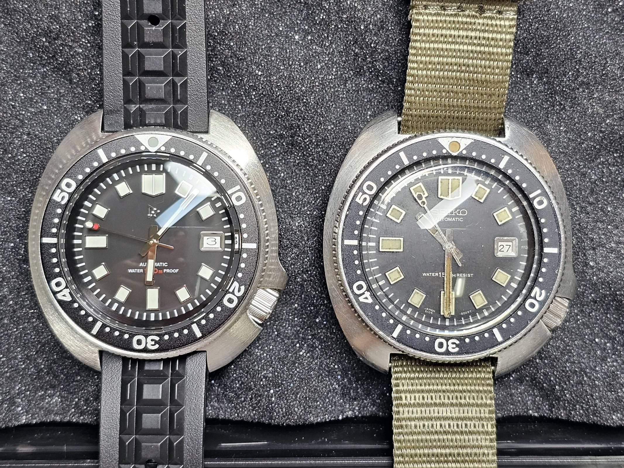 Comparison shots of seiko 6105-8110 and Rdunae r2x | WatchCrunch
