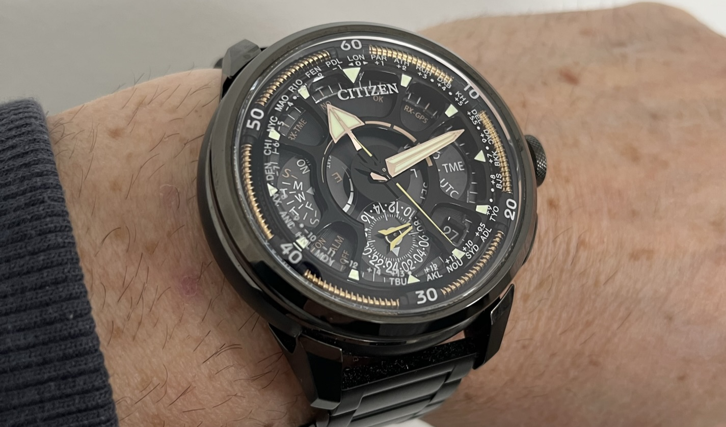 CITIZEN EXCEED SATELITE WAVE GPS 黒 Citizen Exceed Satellite Wave GPS LIGHT in BLACK 2022 GREEN