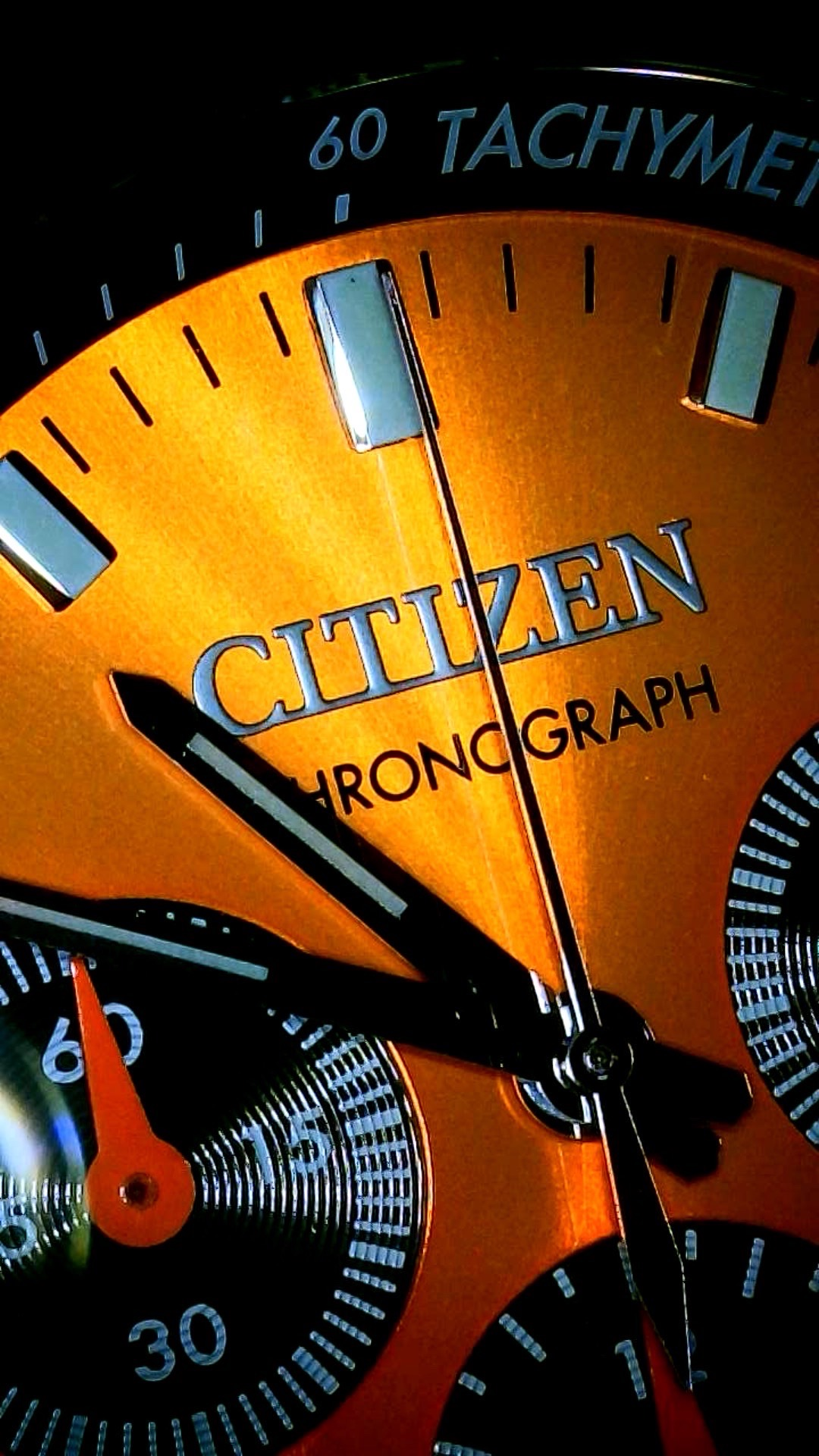 Citizen Tsuno (Bullhead) Analog Quartz Chronograph - Orange