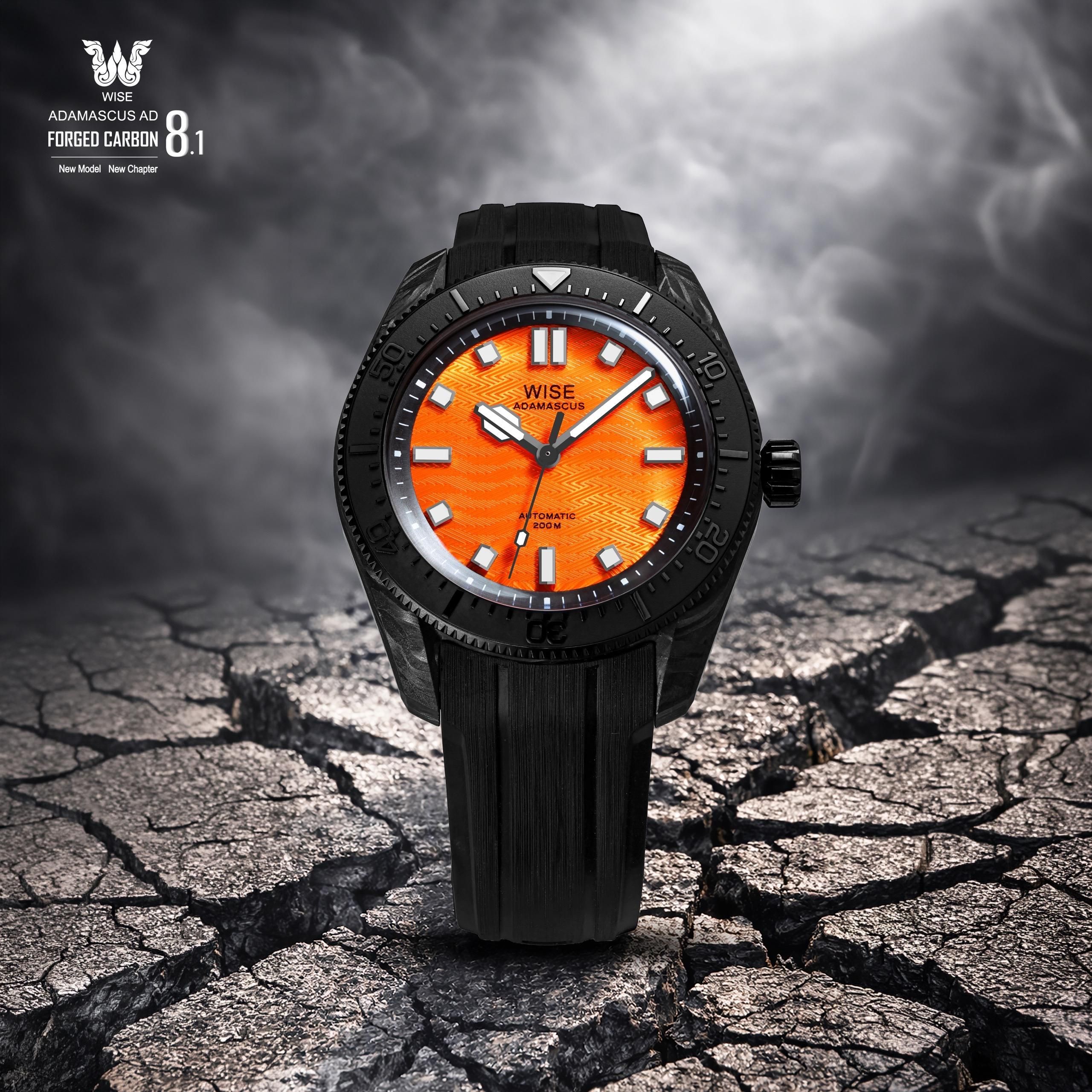 Adama amar　　　Classic Pro CWR-8 ワイヤレス WISE Adamascus AD8.1 Forged Carbon | WatchCrunch