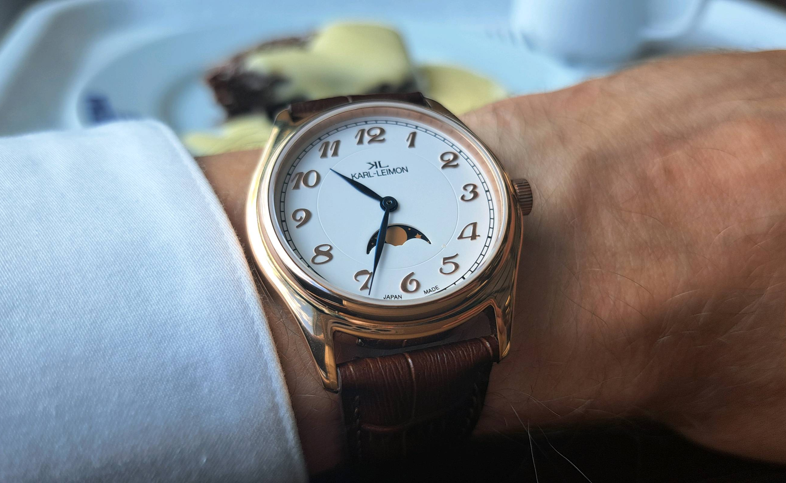 KARL-LEIMON Classic Simplicity II Gold White | WatchCrunch