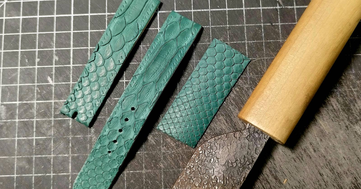 New Custom Green Python Strap | WatchCrunch