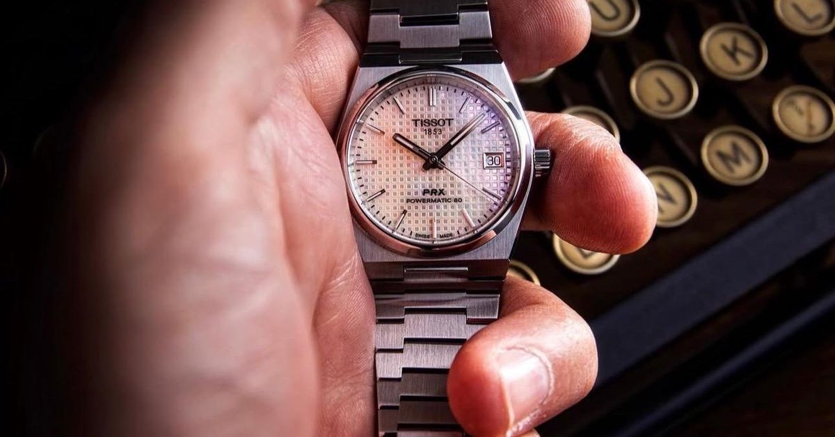 Tissot prx powermatic 80 35mm mother of pearl | WatchCrunch