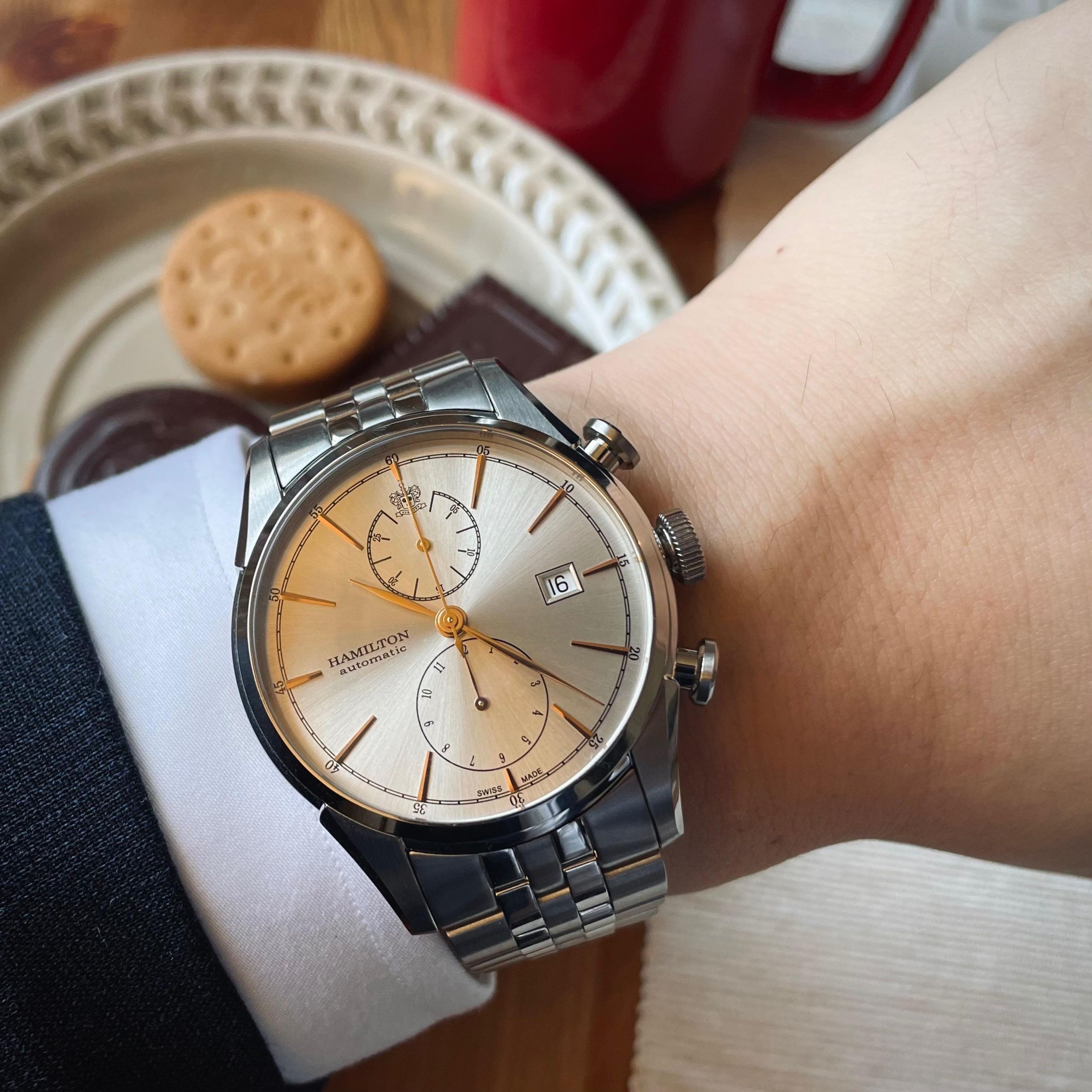 sachin and babi light blue dress How to Style Octagonal Watches main image 0