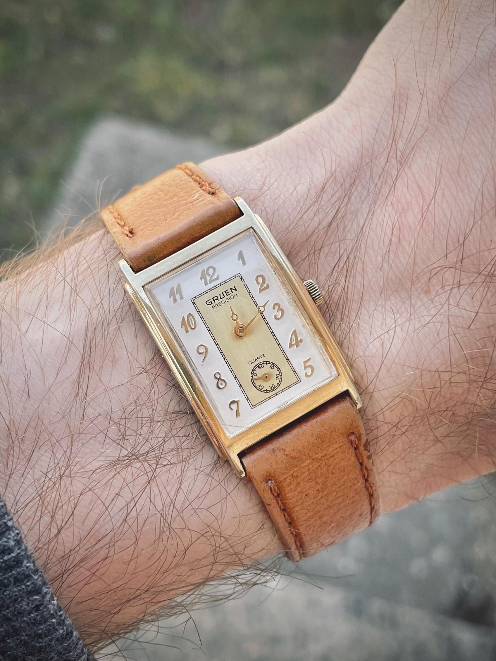 vintage Gruen Precision Quartz Gruen Quartz Wrist Watch – Ticktock Guru main image 2