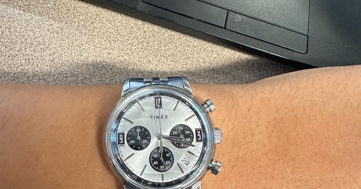Timex Panda Collection Timex Marlin Chronograph Panda | WatchCrunch
