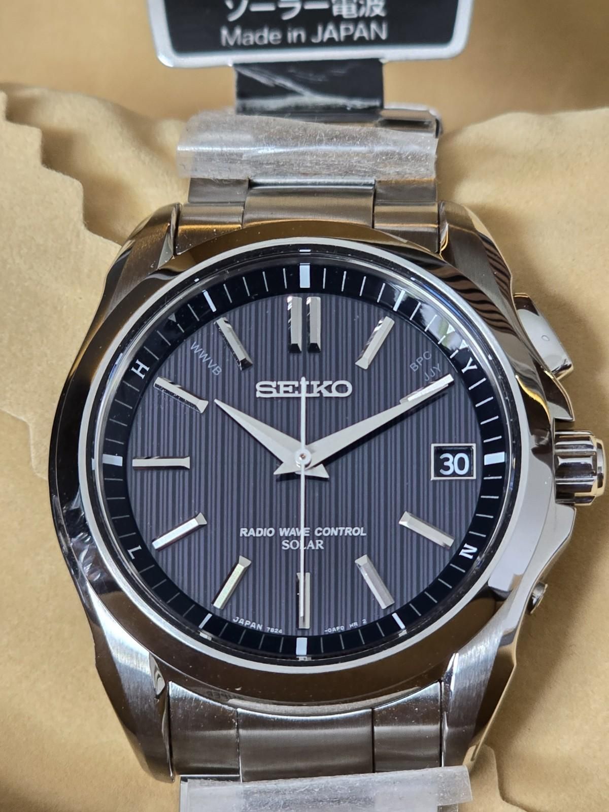 Seiko Brightz [Nos] Sagz051 Jdm Solar Radio Stainless Steel Black