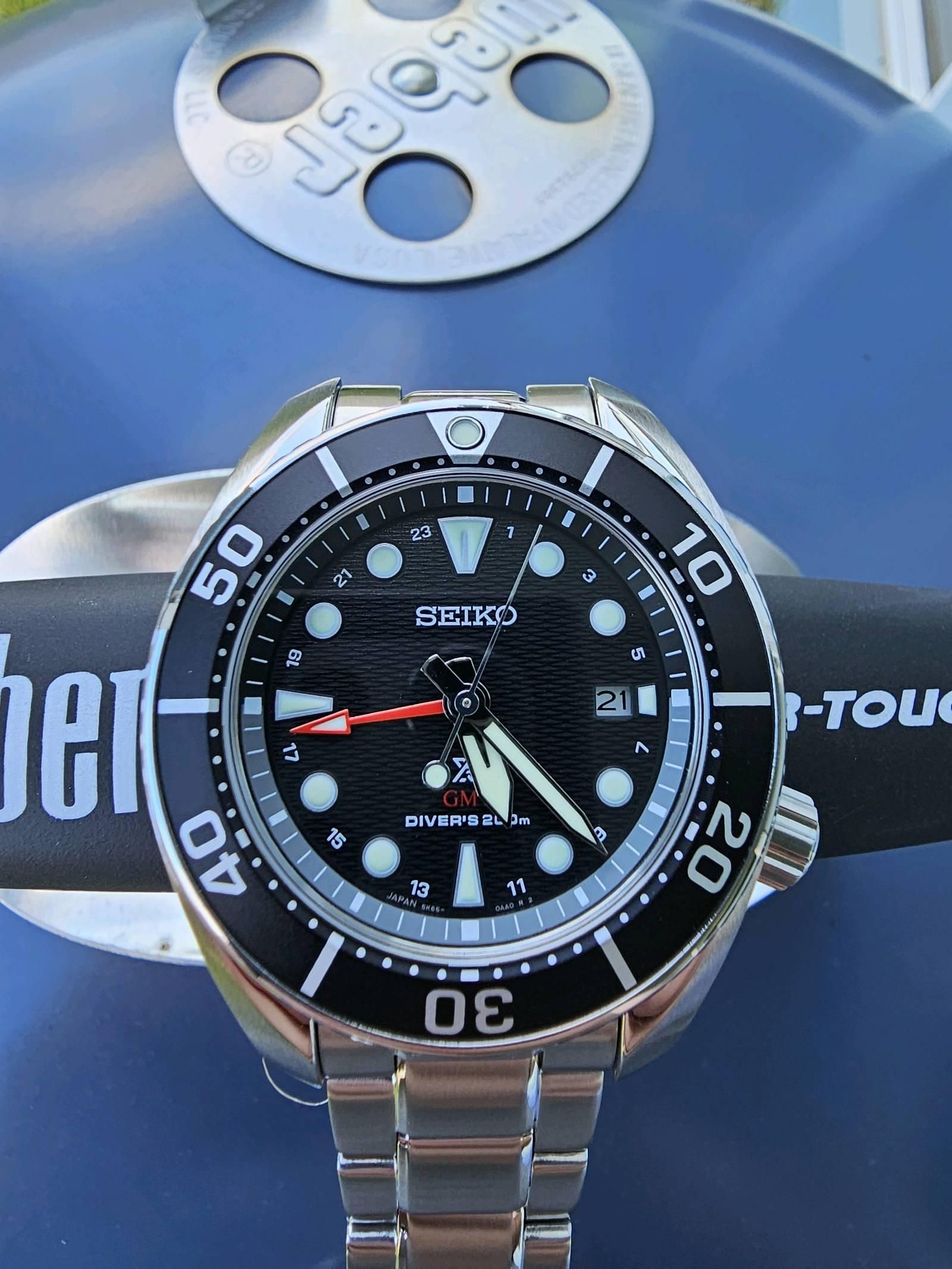 Seiko Sumo Solar GMT, Black JDM - SBPK003 | WatchCrunch