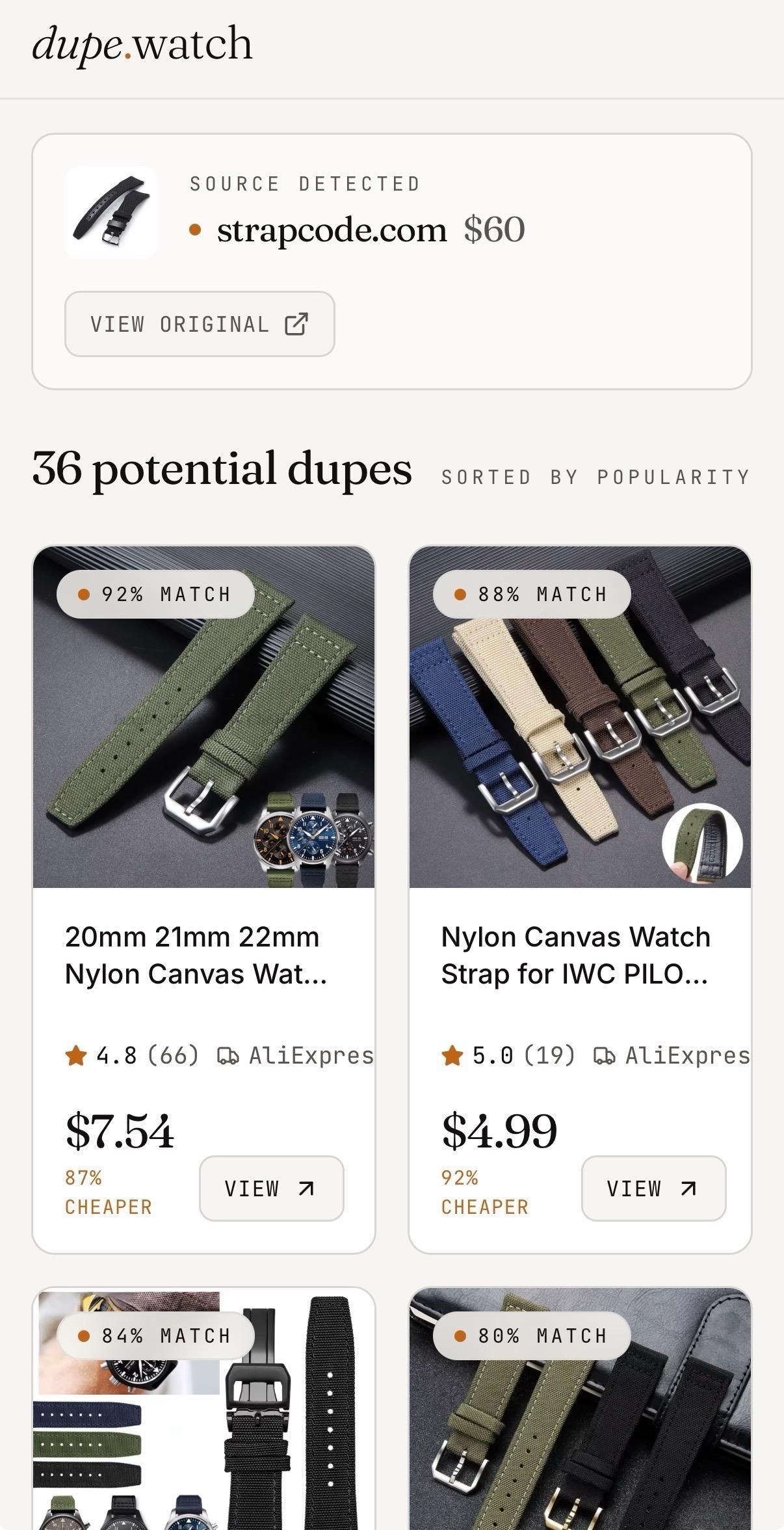 Watch Url This site helps you find cheap versions of expensive watch straps ...