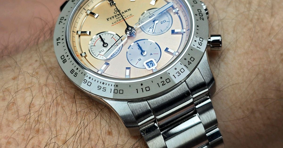 Pitzmann III Chronograph, Salmon Dial | WatchCrunch