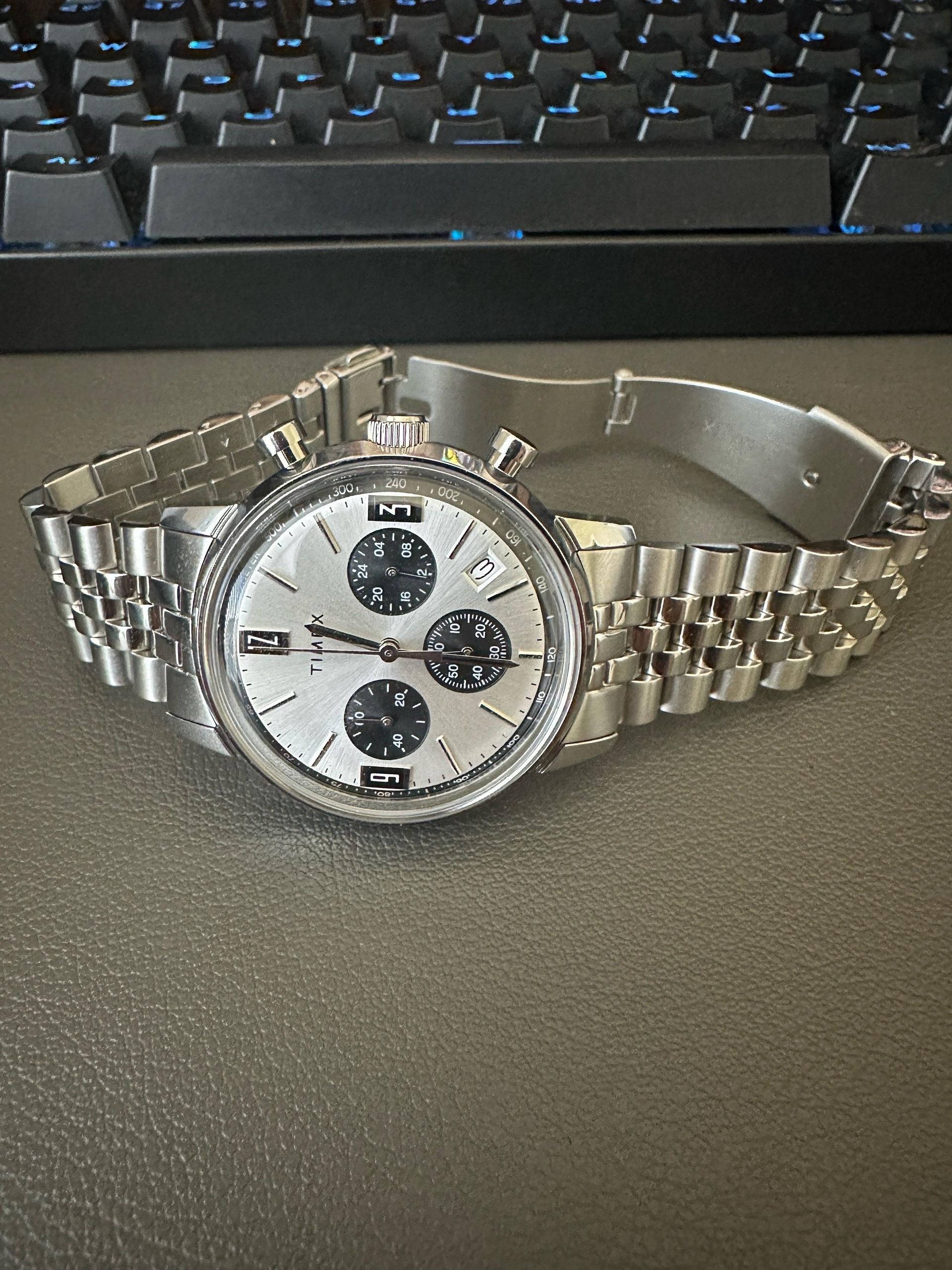 Timex Panda Collection Timex Marlin Chronograph Panda | WatchCrunch