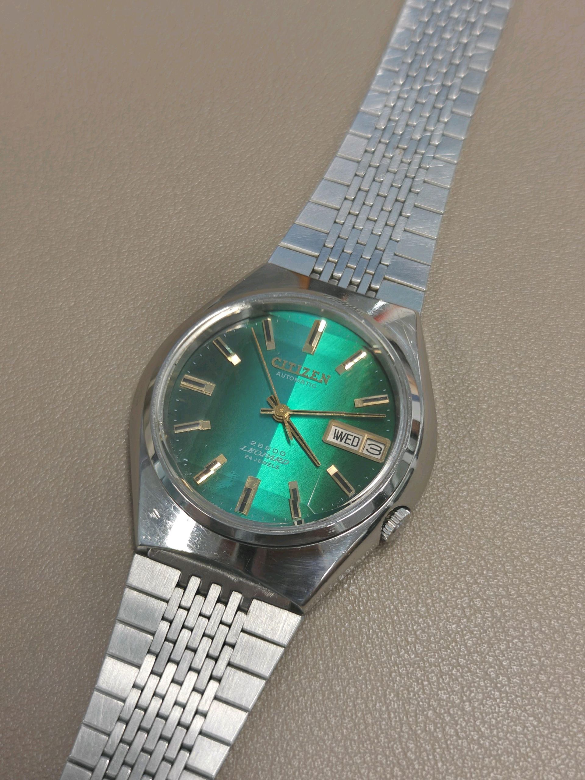 小物 80s Vintage Citizen Eyawear Green Lens Citizen Leopard 28800 – The Emerald Standout | WatchCrunch