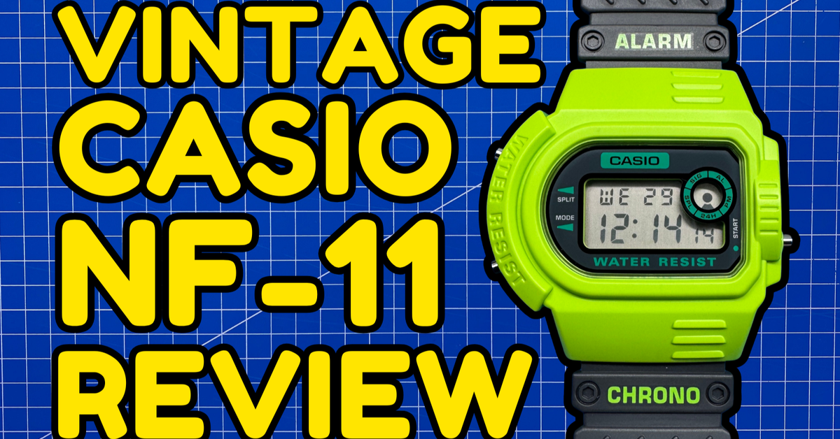 CASIO デジタル腕時計 NF−11 Mini Kick | Rare Vintage CASIO NF-11 Watch Digital Black/Green