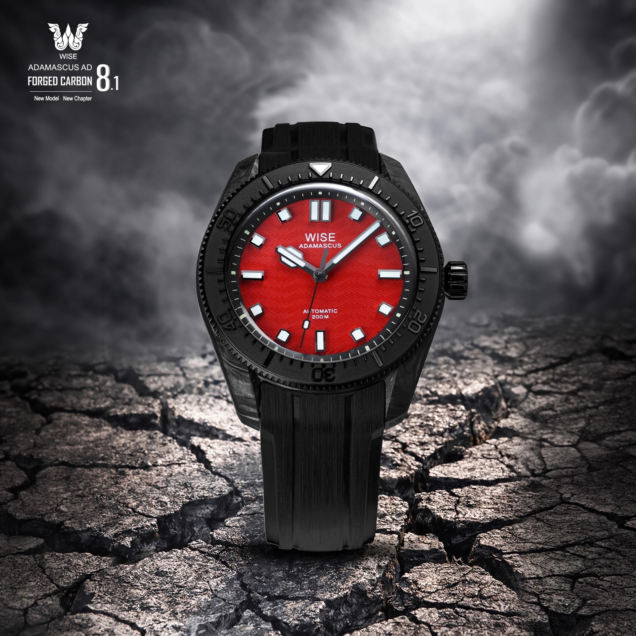 Adama amar　　　Classic Pro CWR-8 ワイヤレス WISE Adamascus AD8.1 Forged Carbon | WatchCrunch