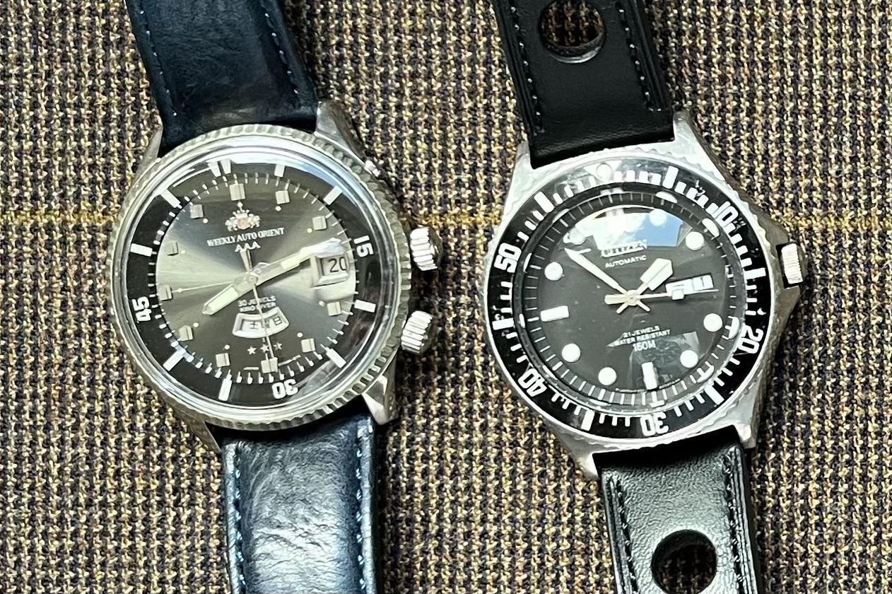 1960s Orient AAA Deluxe Weekly Auto King Diver | WatchCrunch