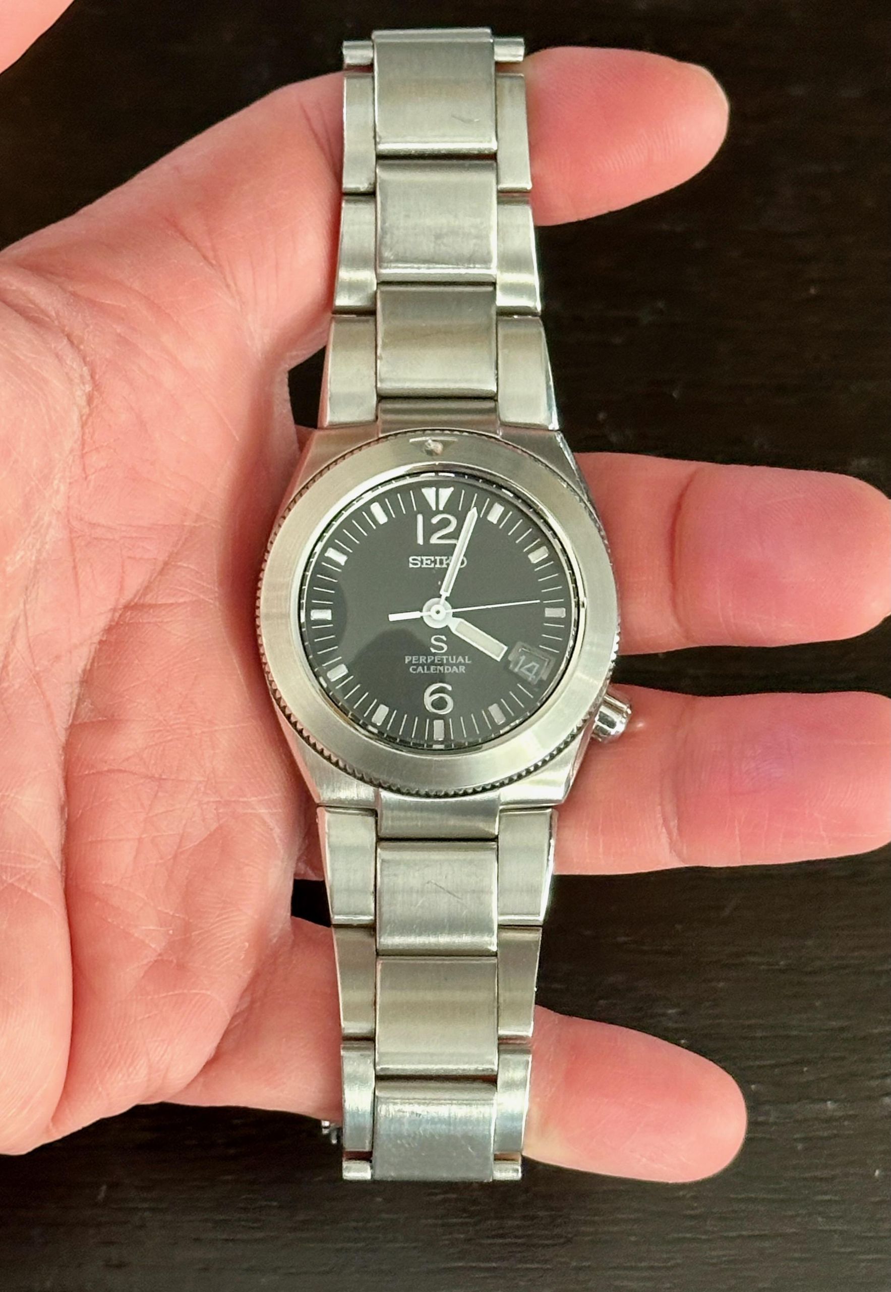 SEIKO SUS パーペチュアルカレンダー 8f32-0210 SEIKO SUS PERPETUAL CALENDAR 8F32-0210 Quartz 36 mm | eBay