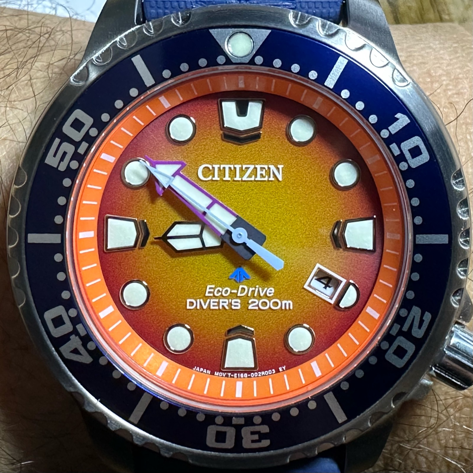 Citizen Promaster Dive Analog Eco-Drive Quartz - Orange Dial/Blue