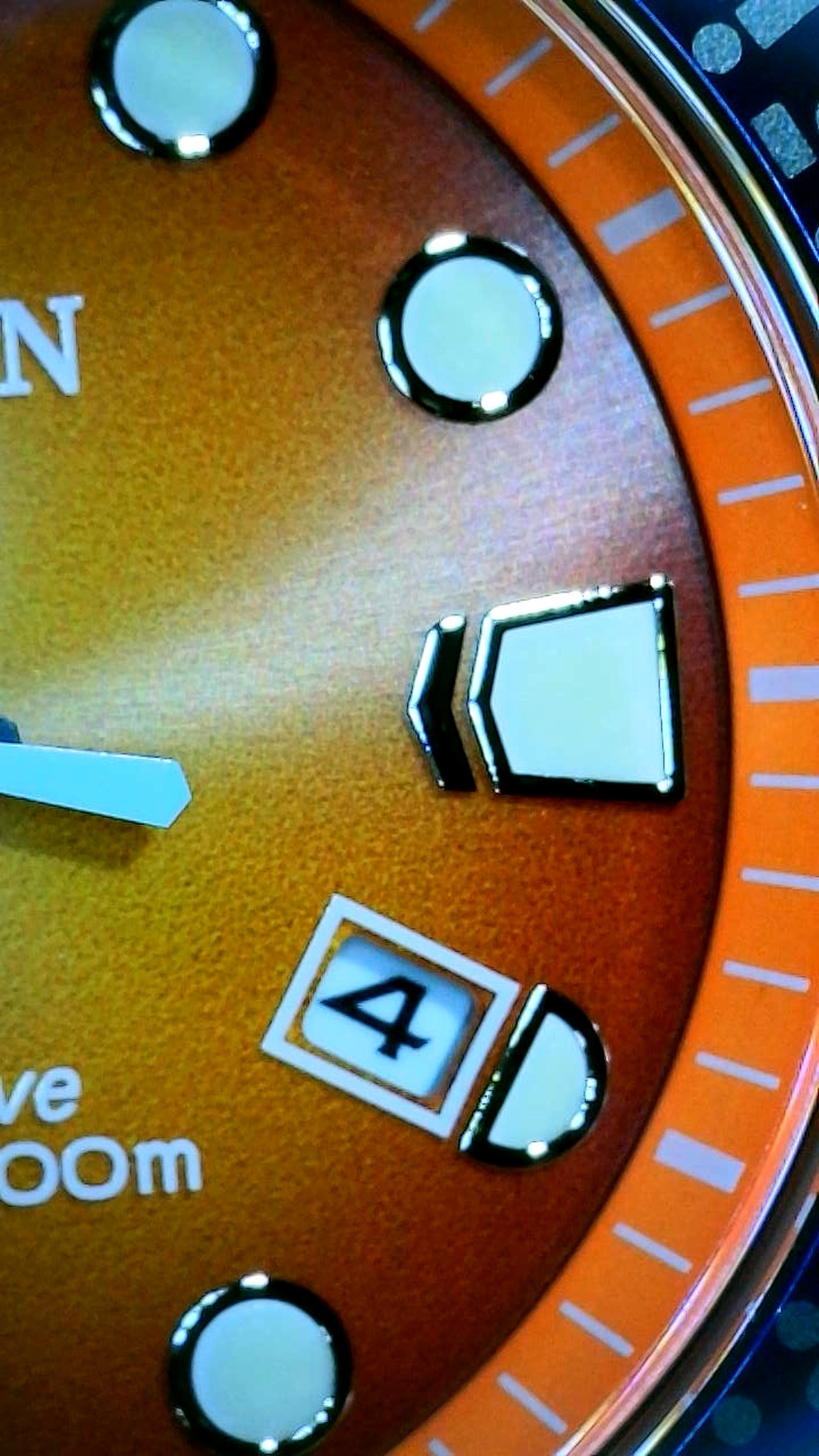 Citizen Promaster Dive Analog Eco-Drive Quartz - Orange Dial/Blue