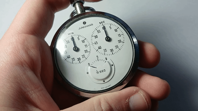 The Max Bill stopwatch: Junghans 1/10s 60min stopwatch review