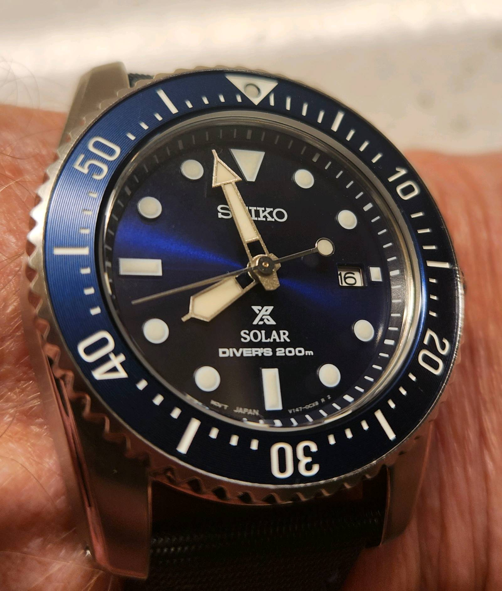 SEIKO SOLAR 14KWG 585 セイコーソーラー 14金 手巻き 稼働品 10-0950