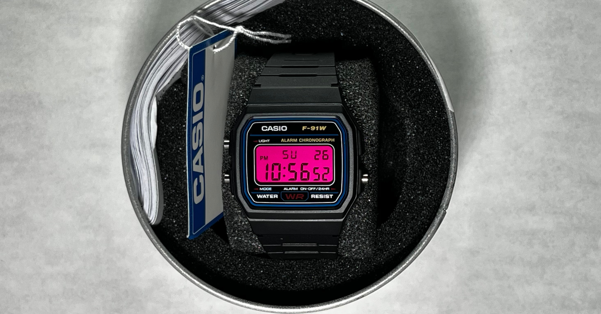 Casio F-91W Custom Pink Display Mod – Iconic Digital with Modified ...