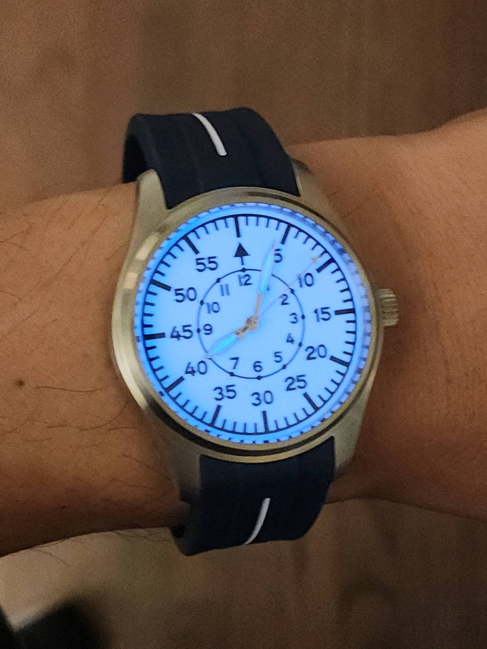 Aimimo Design Flieger Blue Lume | WatchCrunch