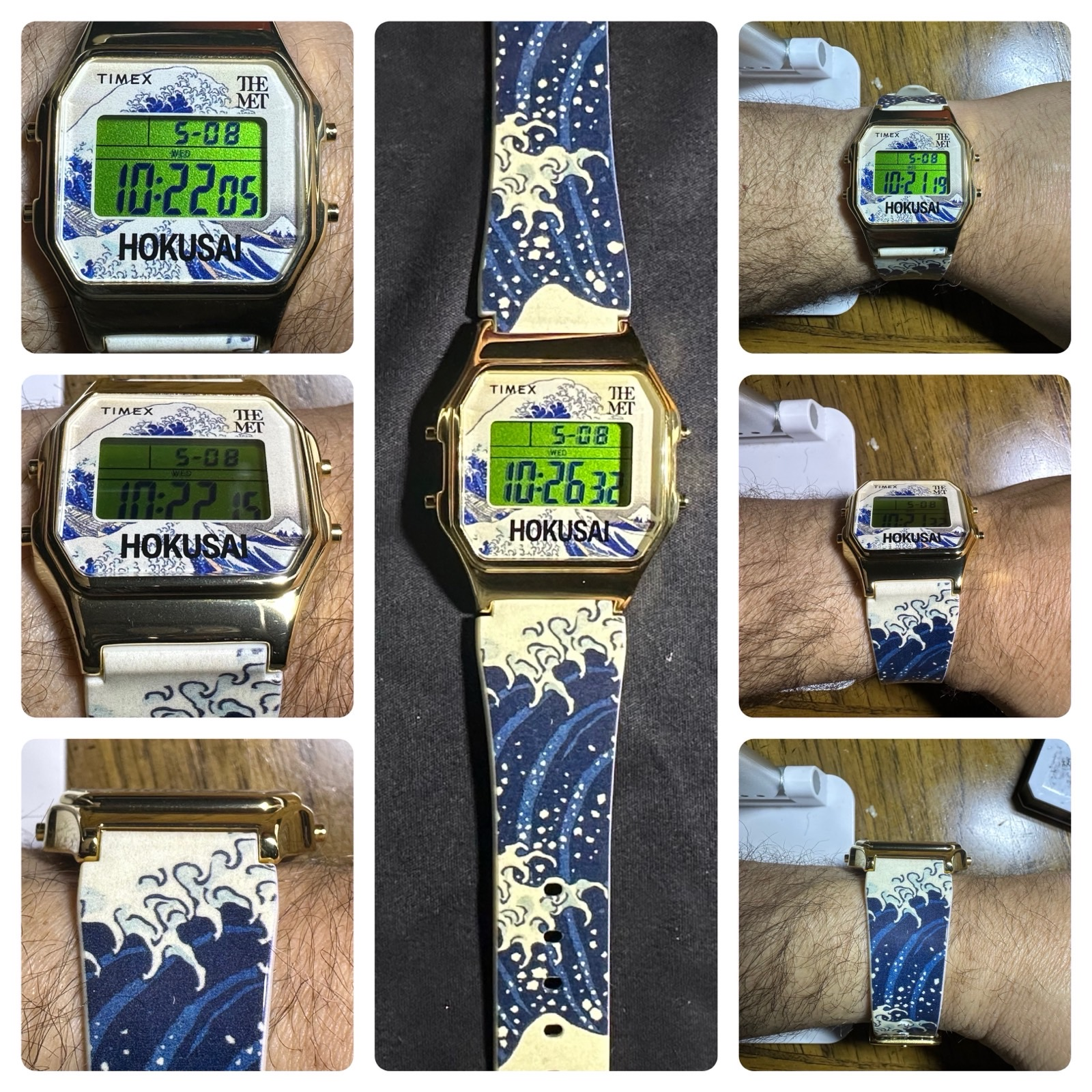 Timex x The Met Hokusai T80 34 mm Digital LCD Quartz (TW2W25200