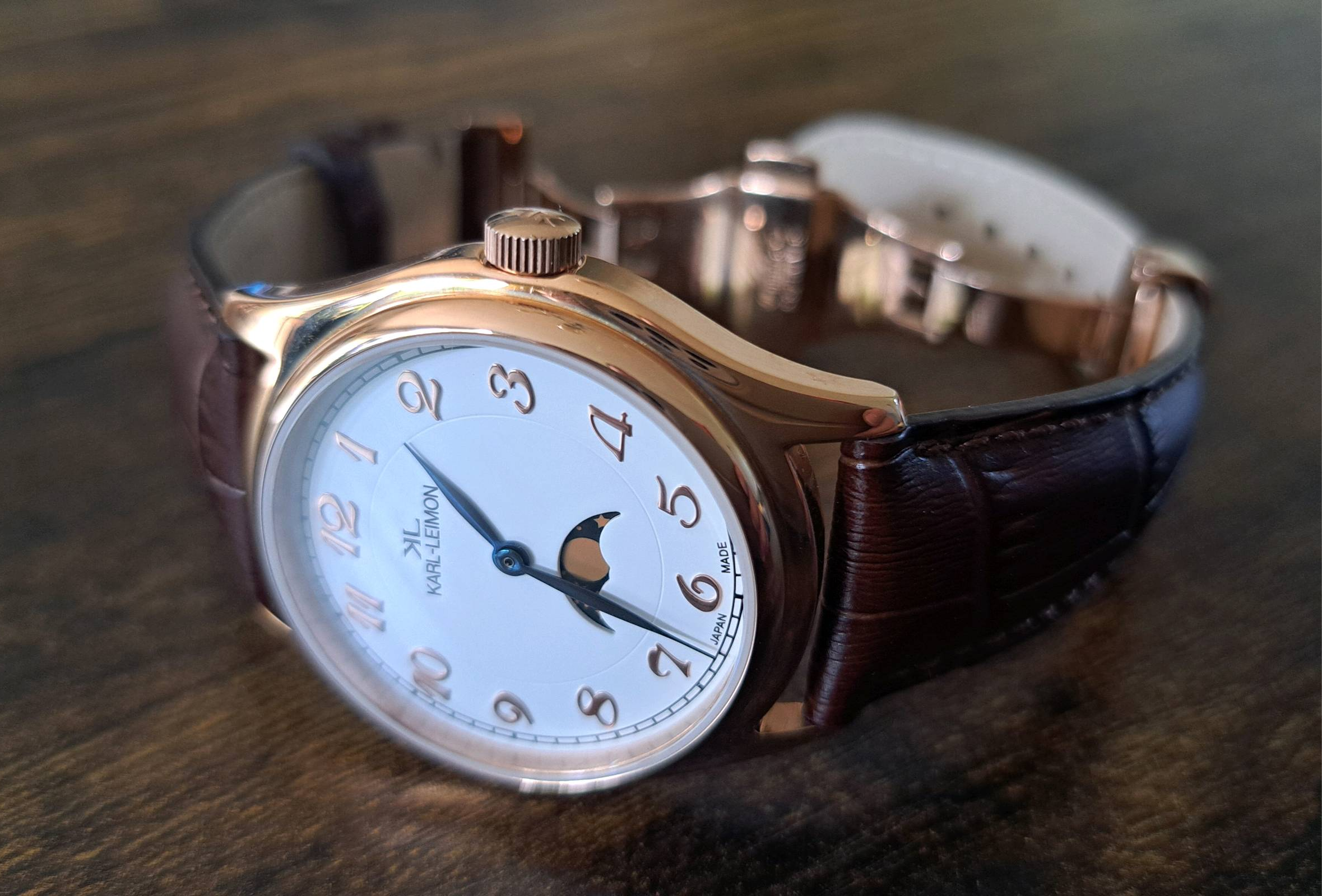 KARL-LEIMON Classic Simplicity II Gold White | WatchCrunch