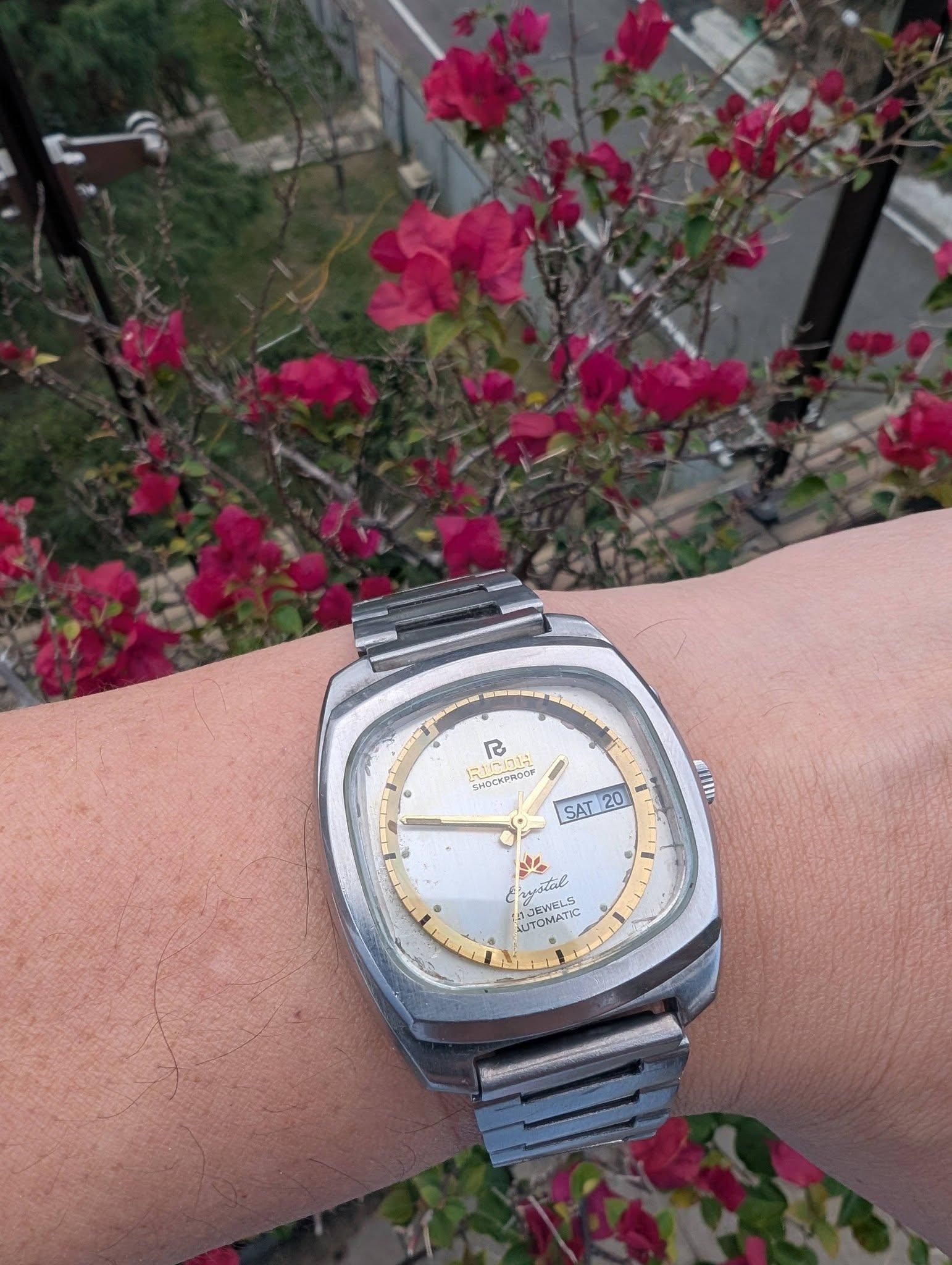 Ricoh Automatic Champagne Dial with Golden Chapter Ring