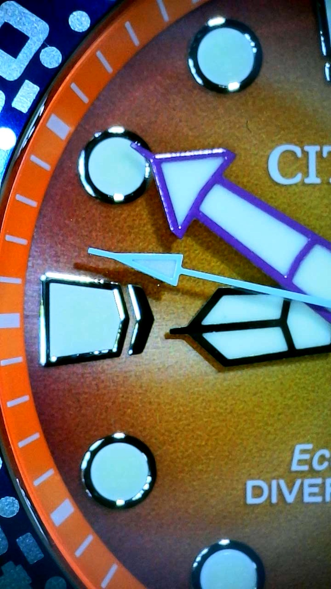 Citizen Promaster Dive Analog Eco-Drive Quartz - Orange Dial/Blue