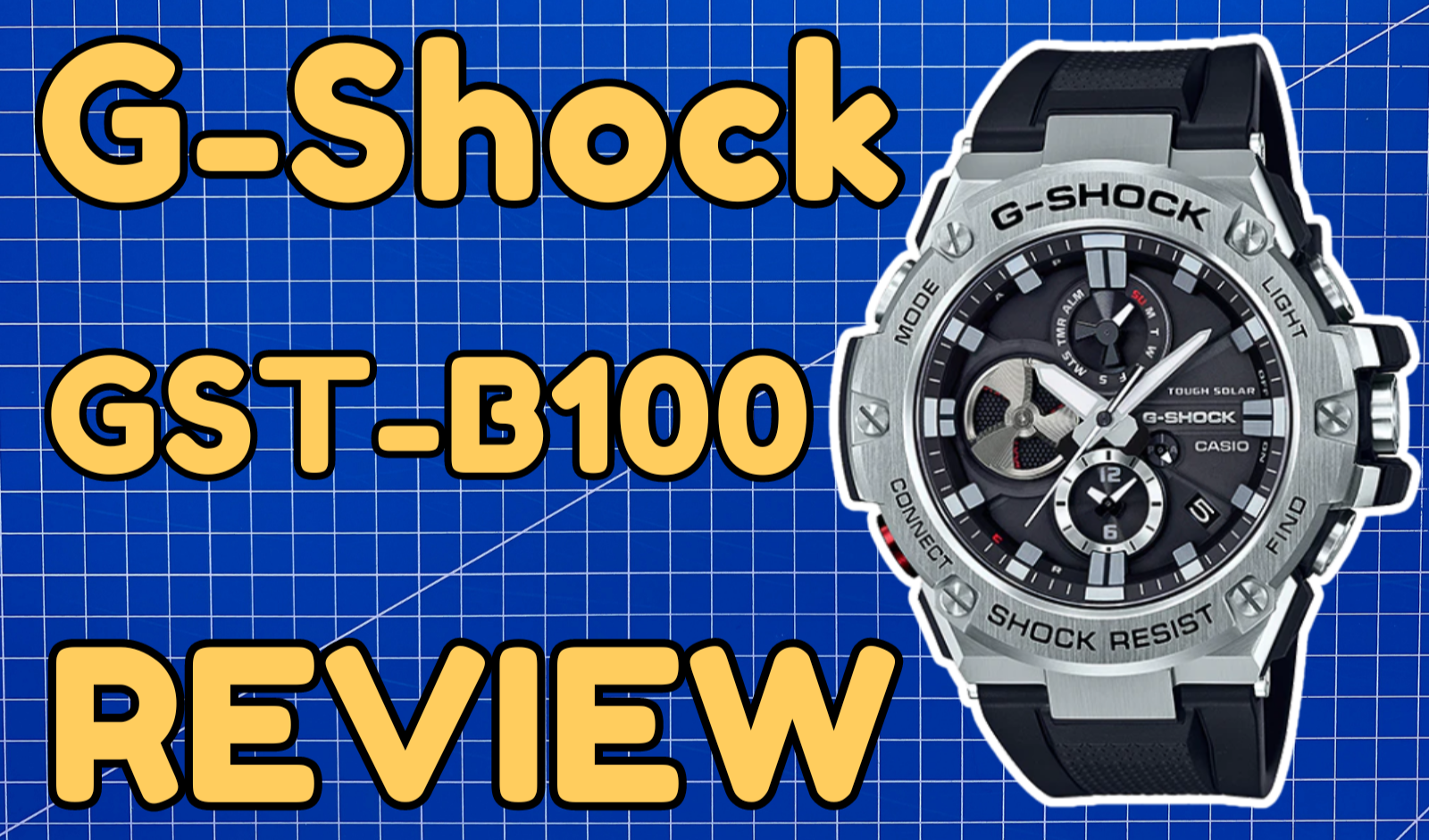 CASIO G-SHOCK GST-Ｂ100 GSTB100GB1A9 | Black and Gold G-STEEL Watch | CASIO