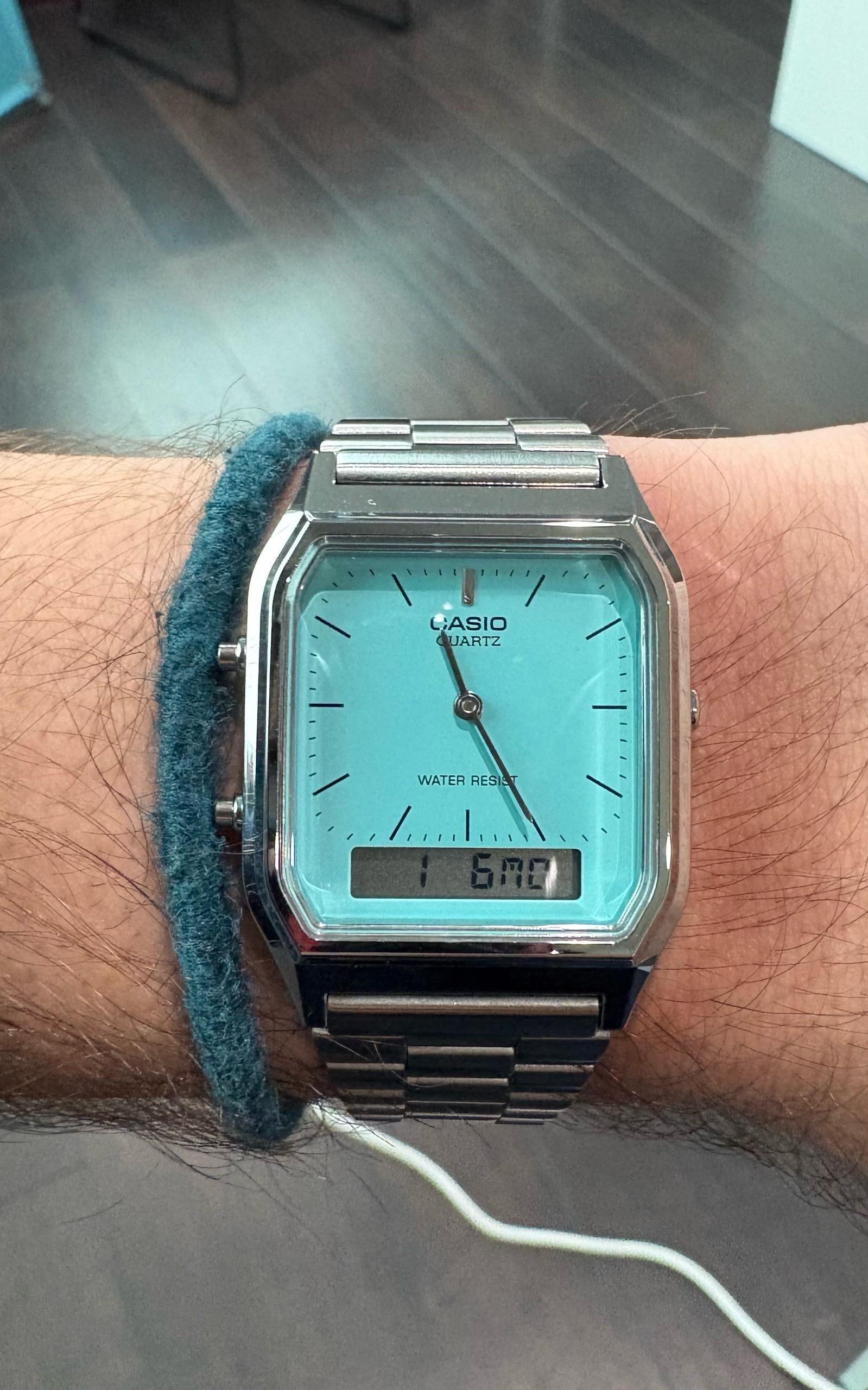 Casio AQ230A-2A2VT (Turquoise/Tiffany Blue) | WatchCrunch