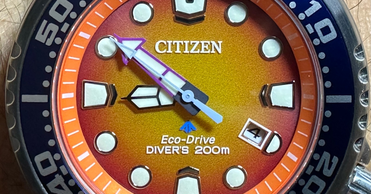 Citizen Promaster Dive Analog Eco-Drive Quartz - Orange Dial/Blue