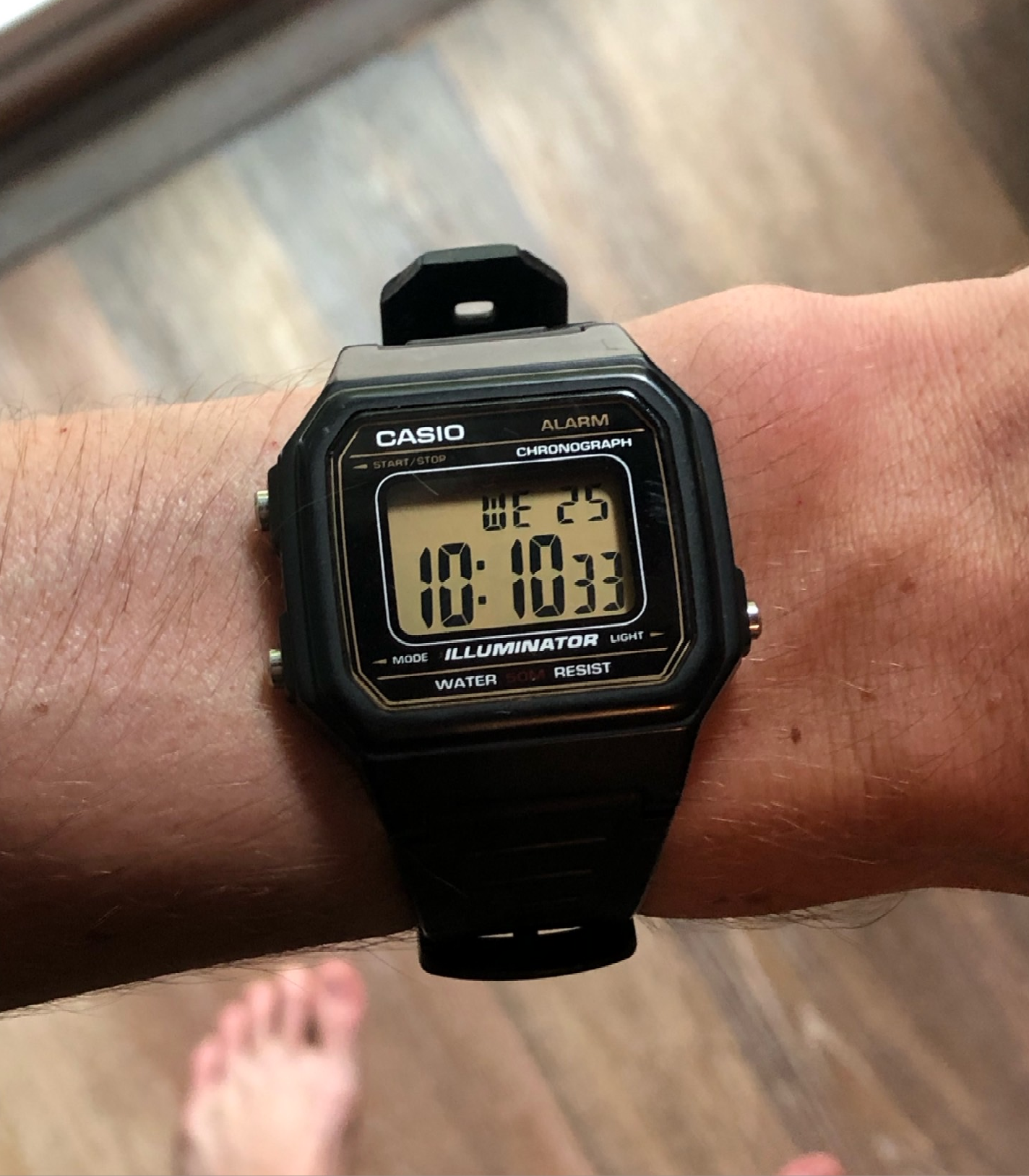 CASIO - edo0112 Casio W-217HM-7BV Chronograph Black Band Quartz Men's