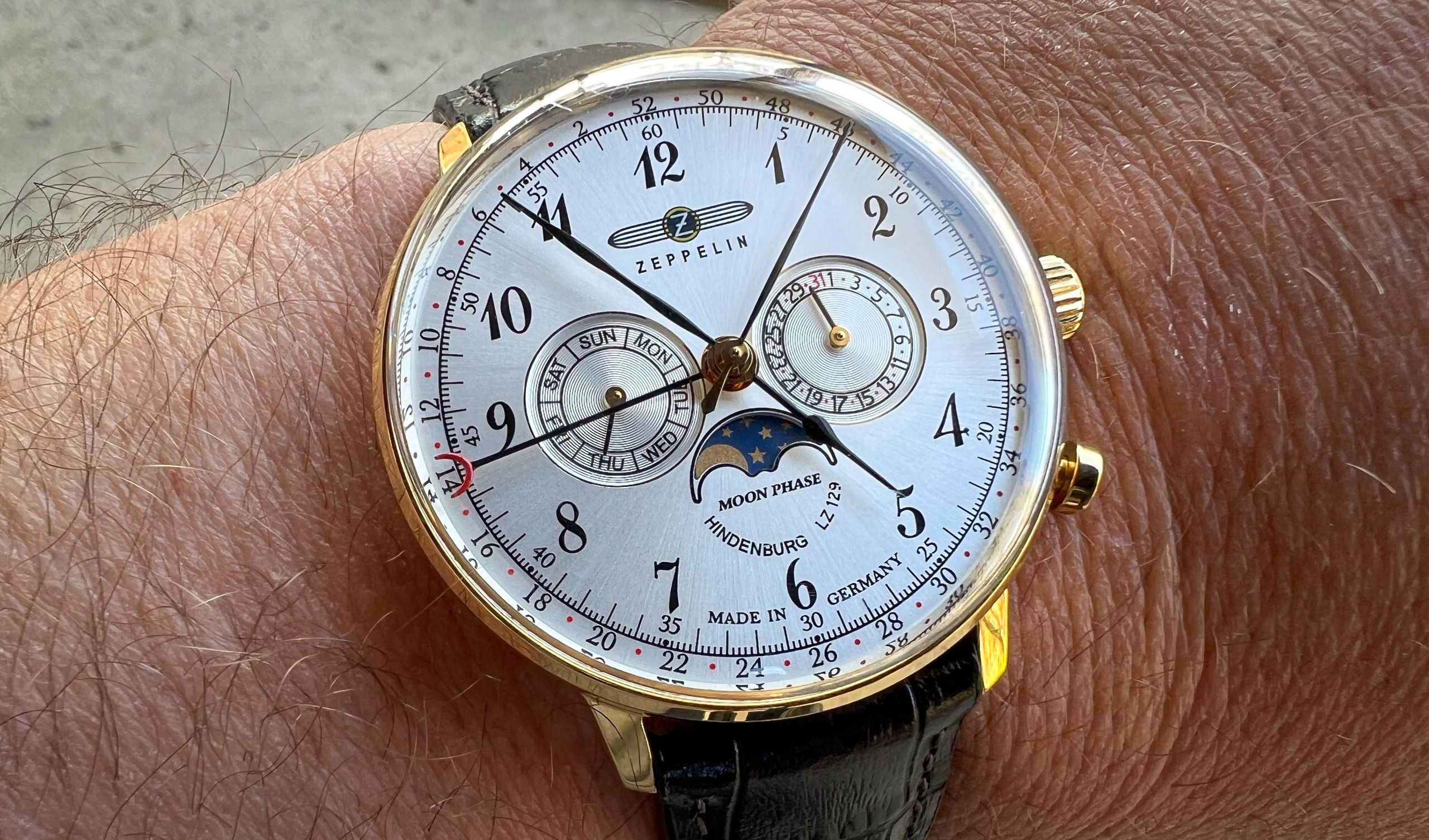 Zeppelin Hindenburg LZ129 Moonphase Review | WatchCrunch