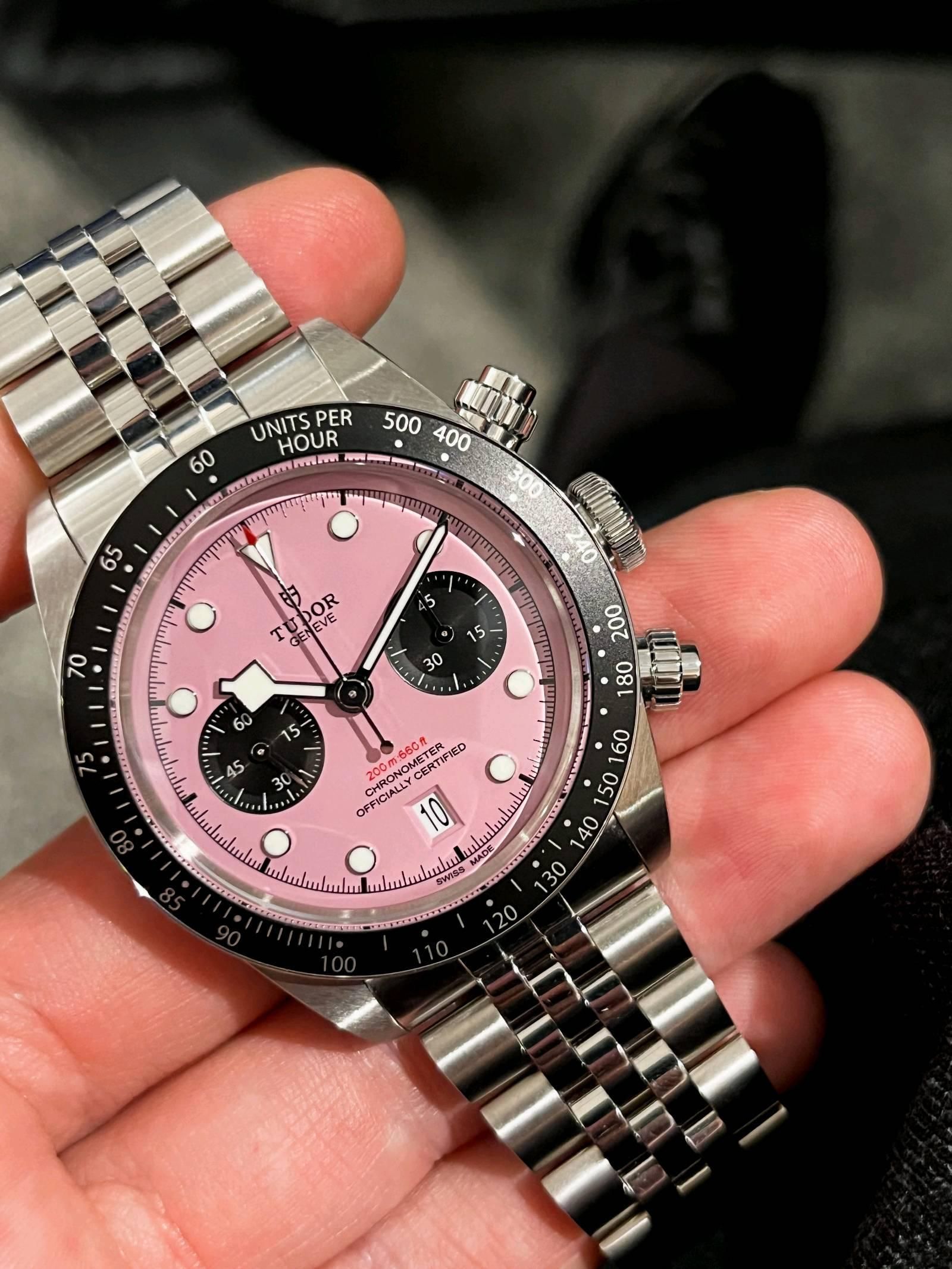 New Tudor BB Chrono pink dial = Miss Piggy 🐽 | WatchCrunch