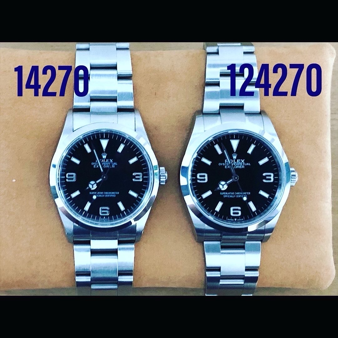 Rolex Explorer comparison: 124270 vs 14270 | WatchCrunch
