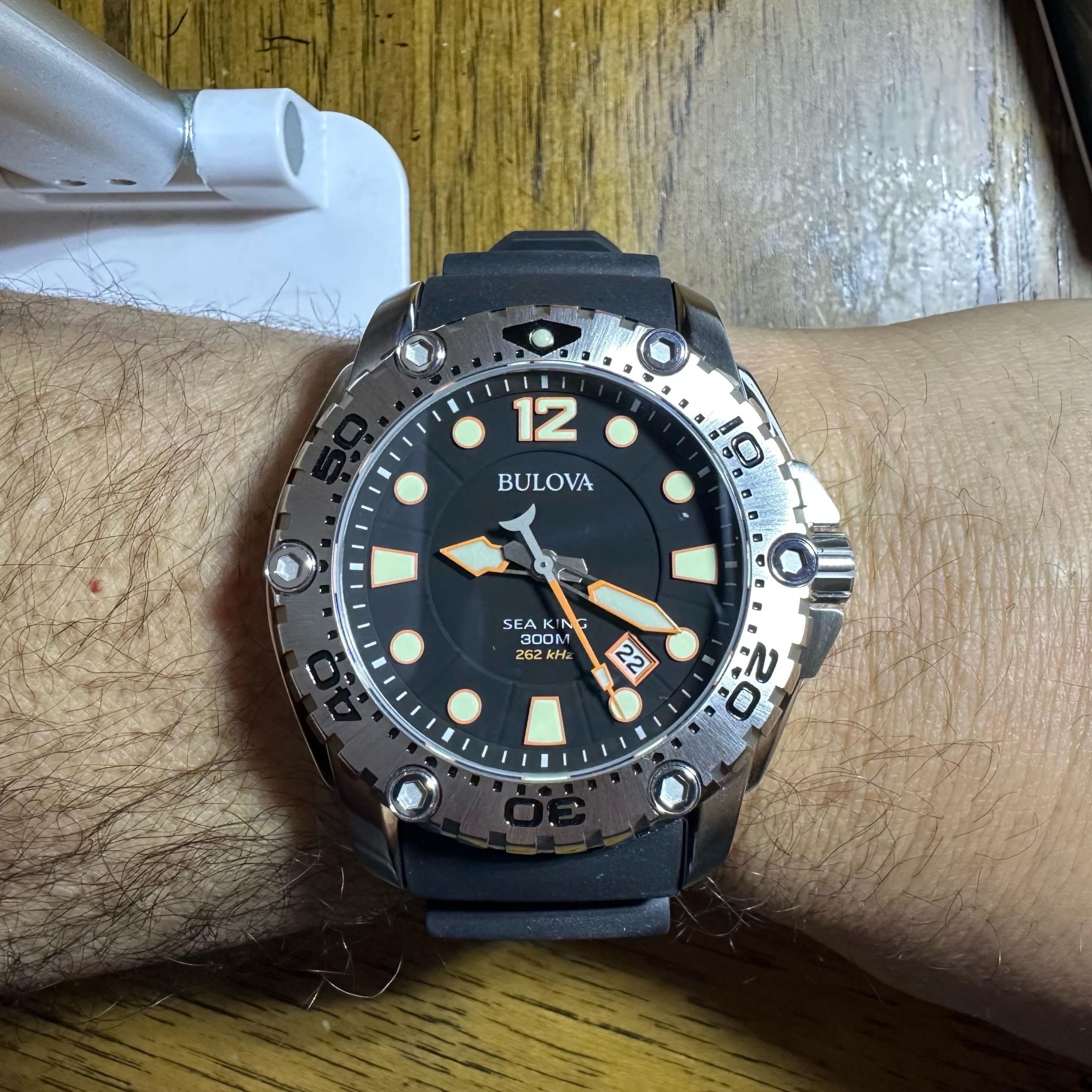 Bulova Sea King Professional Dive Analog Quartz - Black Dial