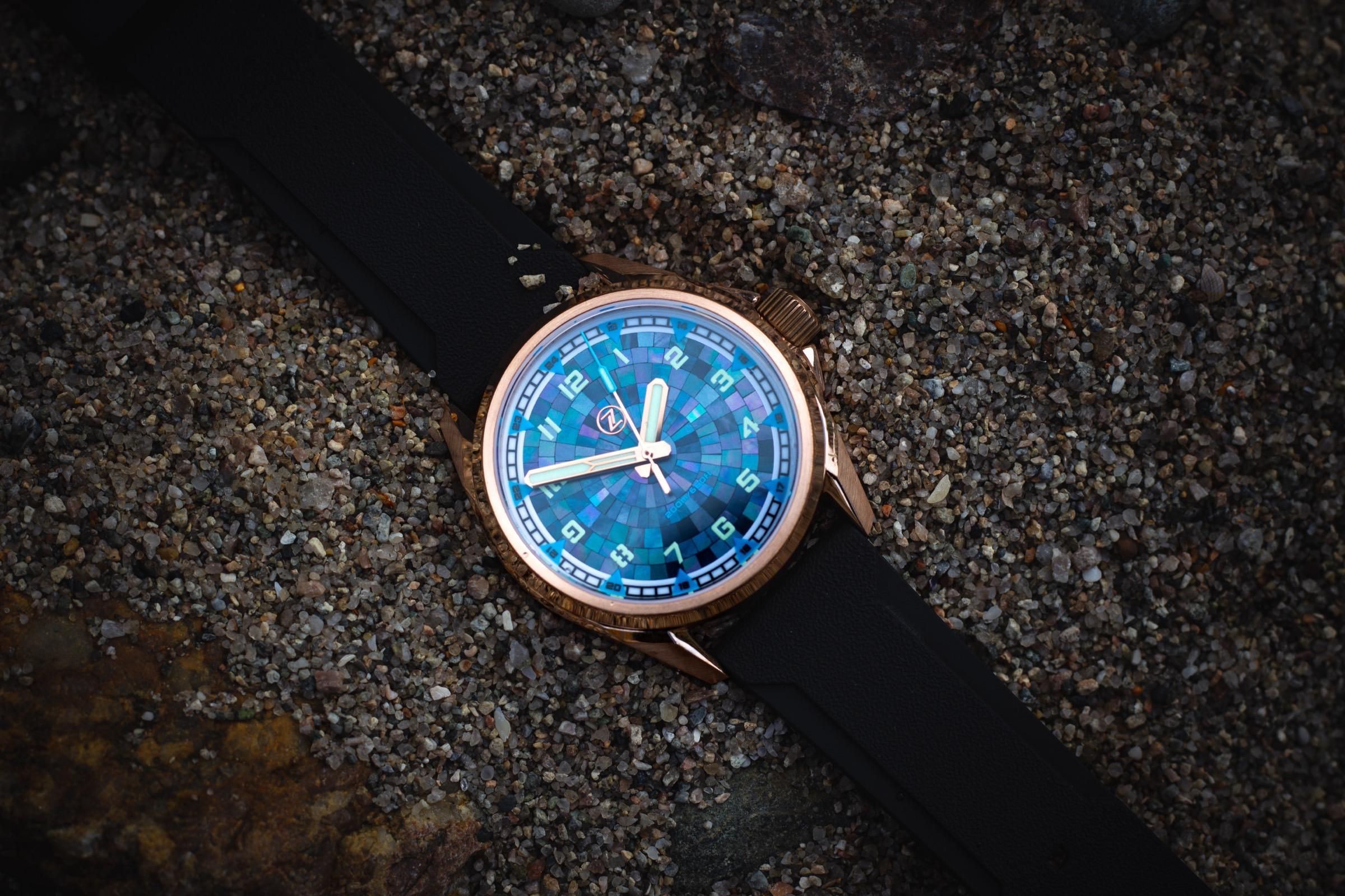 Zelos Swordfish Field 38mm Bronze 'MOP' | WatchCrunch
