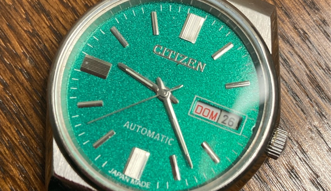 Citizen Miyota 8200 integrated green dial | WatchCrunch