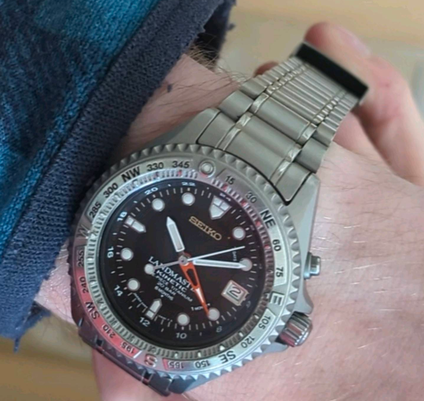 時計 SEIKO PROSPEX LANDMASTER SBDW005 Seiko SBDW005 Kinetic Landmaster Titanium - Shopping In