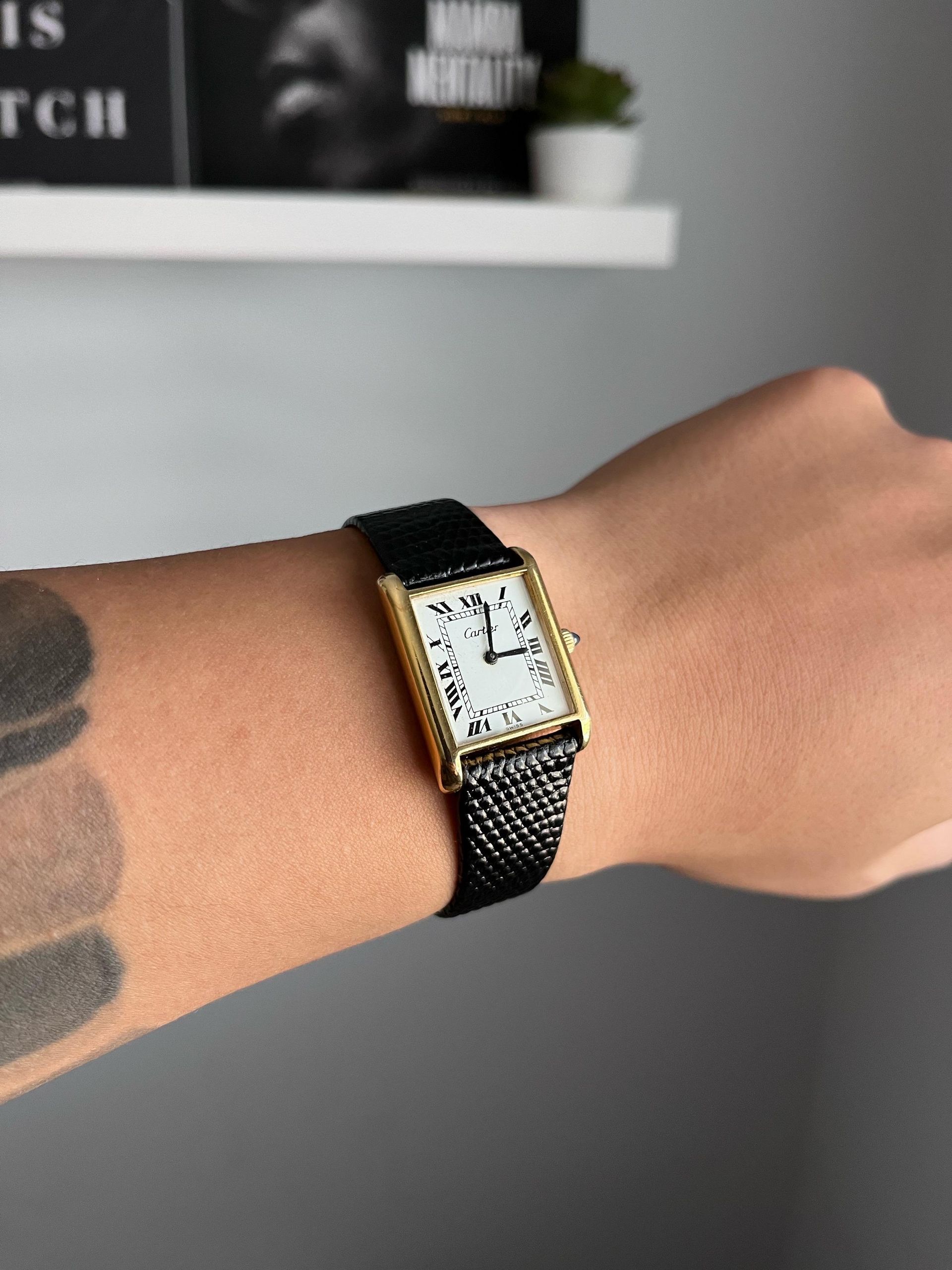 Cartier プレマストタンク カルティエ Ref.15705 K18メッキ カルティエ タンク Ref.15705 金メッキ レディース Cal.78X ETA2512 手