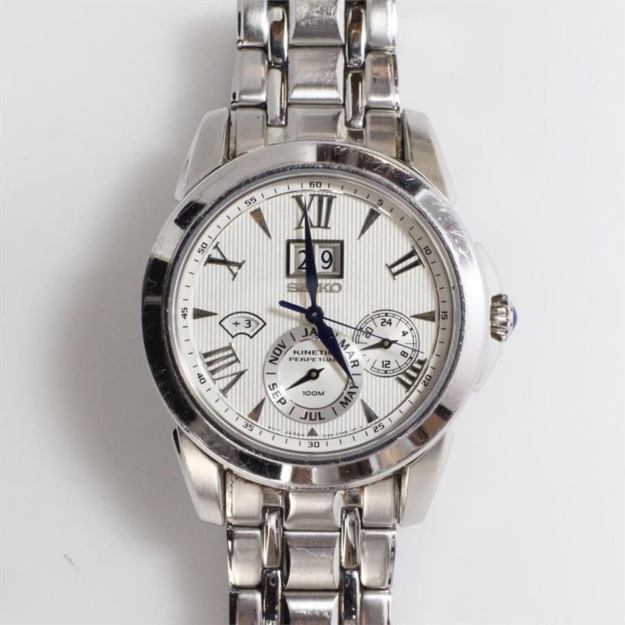 時計 Seiko wormen Seiko Kinetic 7D48-OAMO Stainless steel White | Fine