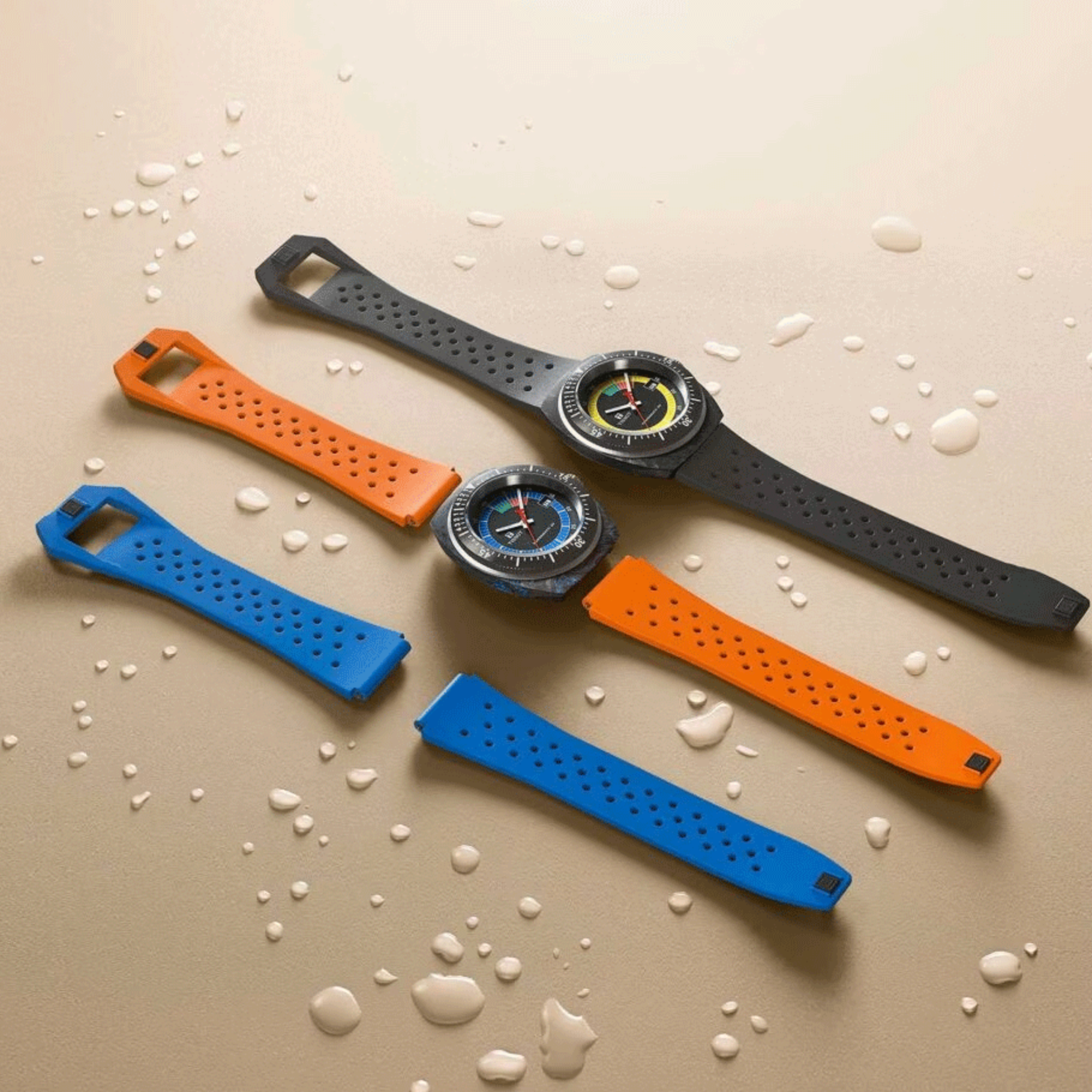 ティソ　ダイバー TISSOT OFFICIAL BLACK SIDERAL RUBBER STRAP T852.048.857