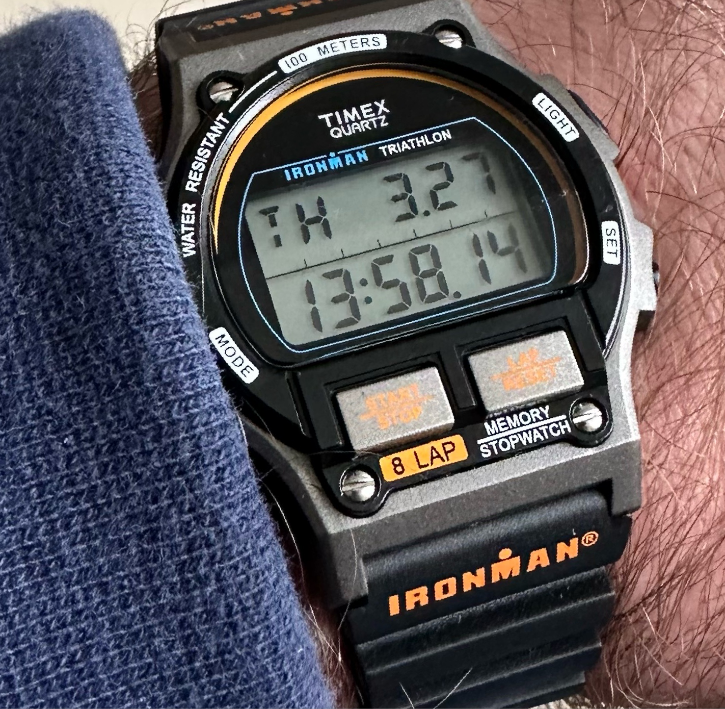 New TIMEX Wrist Watch IRONMAN 8LAP Men 1986 OG 5 colors