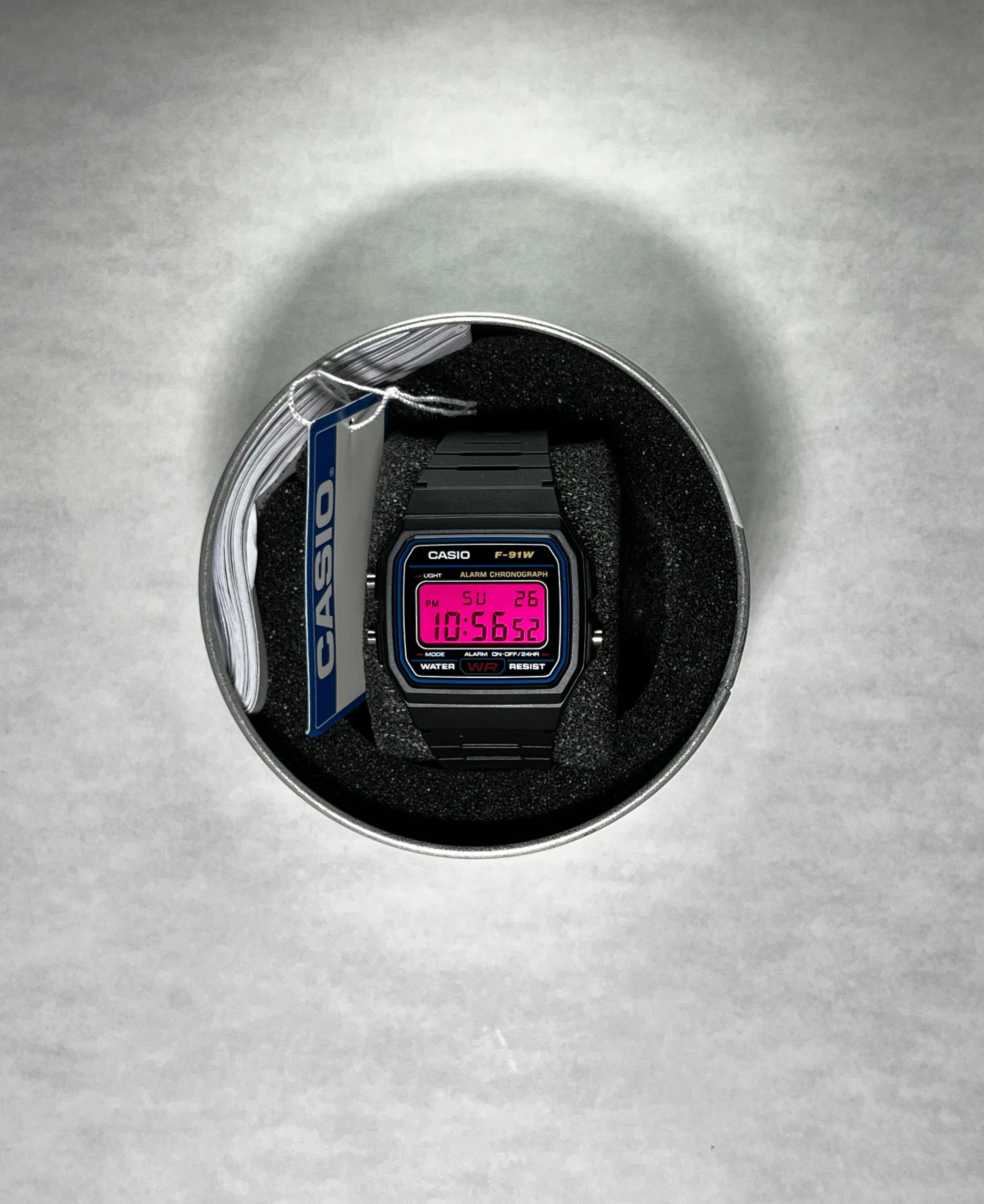 Casio F-91W Custom Pink Display Mod – Iconic Digital with Modified ...
